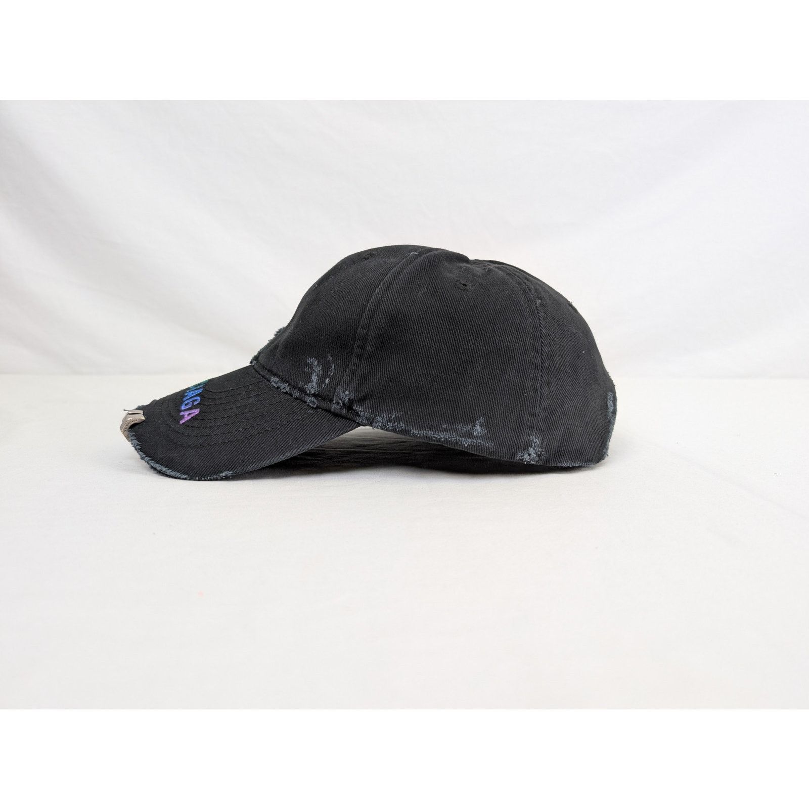 Balenciaga o1rshd1 Size: L/ Cotton Drill Hat up Rainbow Cap / Hat Black Size ONE SIZE - 4 Thumbnail