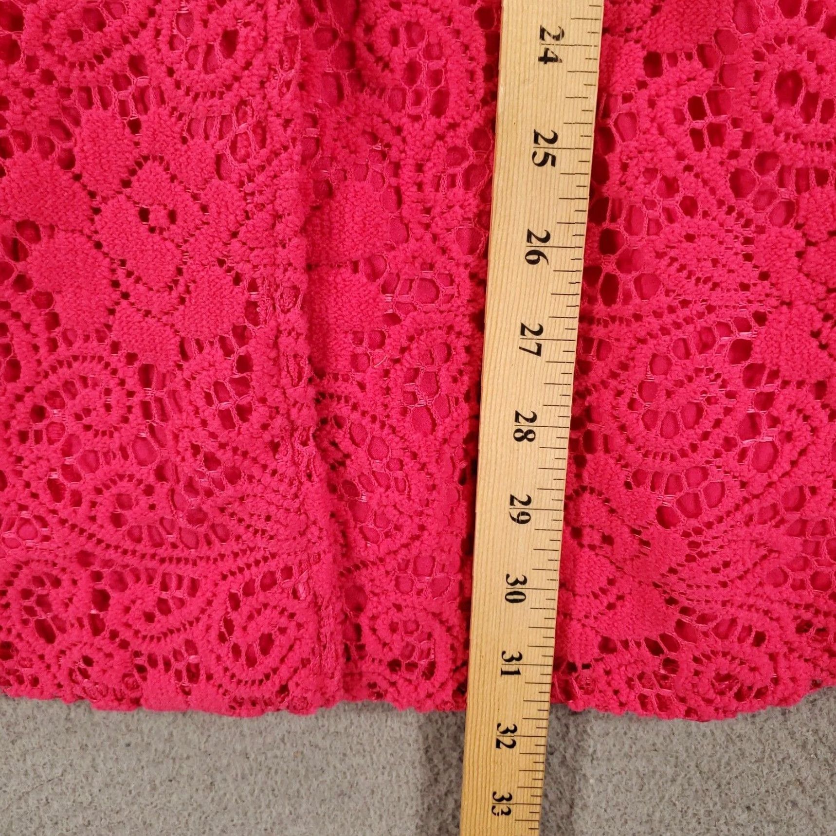 Vintage New Womens Blazer Jacket Large Hot Pink Lace Button Up Lined Single Vent Size L / US 10 / IT 46 - 3 Thumbnail