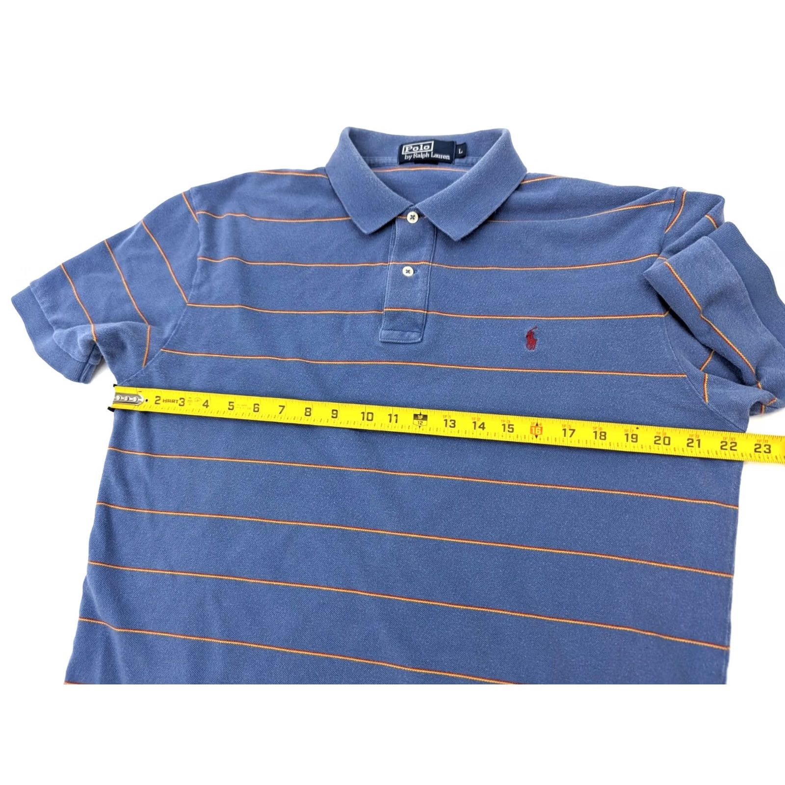 Polo Ralph Lauren Polo Ralph Lauren Polo Shirt Men L 100% Cotton Blue Collar Golf Polo Short Sleeve Vintage 90s Classic Preppy Pony Logo Vtg Size US L / EU 52-54 / 3 - 7 Thumbnail