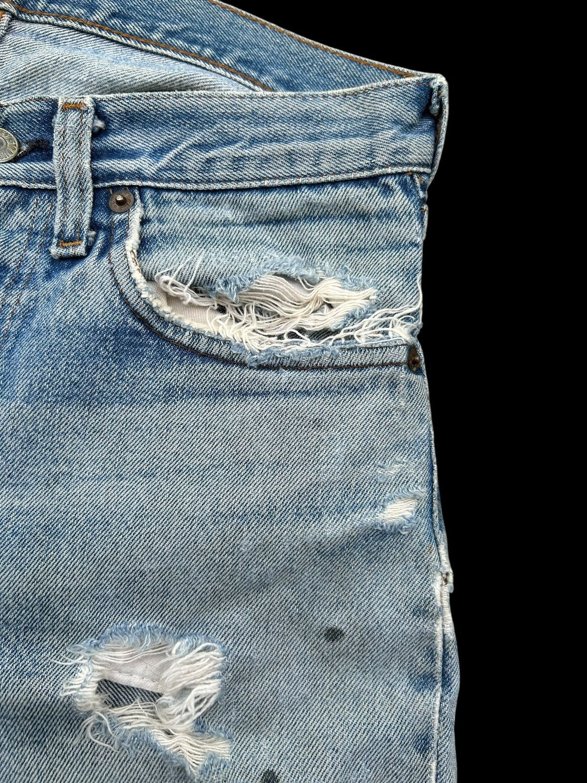 Levi's Vintage Clothing 80's THRASHED Levis 524 Selvedge Grunge Punk Denim Jeans Size US 28 / EU 44 - 13 Thumbnail
