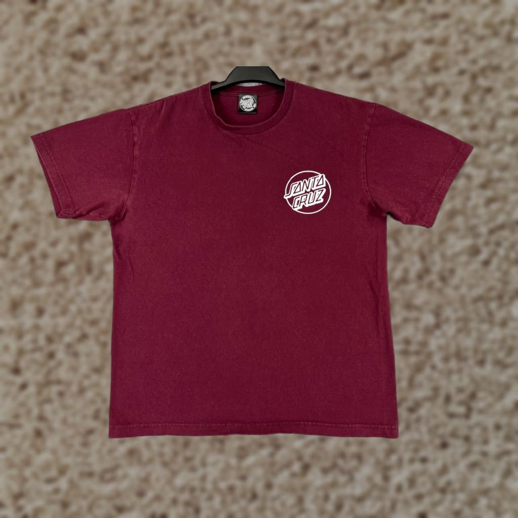 Vintage Santa Cruz Shirt Men Medium Red Solid Short Sleeve Crew Neck Skate Shirt Size US M / EU 48-50 / 2 - 1 Thumbnail