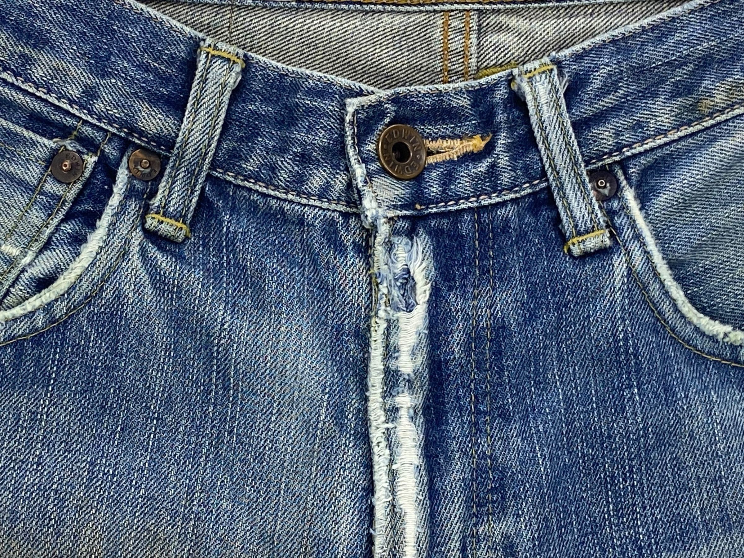 Edwin × Vintage Edwin Selvedge Denim Japanese Distressed Pants Japan Made Size US 29 - 12 Thumbnail