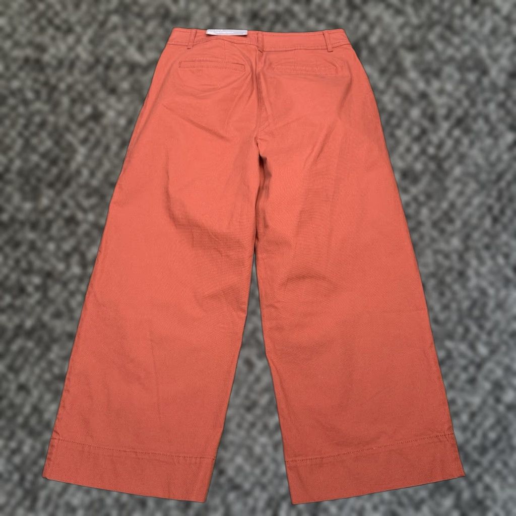 Talbots Talbots Red Wide-Leg Crop Chino Pants Womens 6 High Rise Stretch Regular 24 in Inseam Cotton Spandex Logo Zip Size 28" / US 6 / IT 42 - 1 Thumbnail