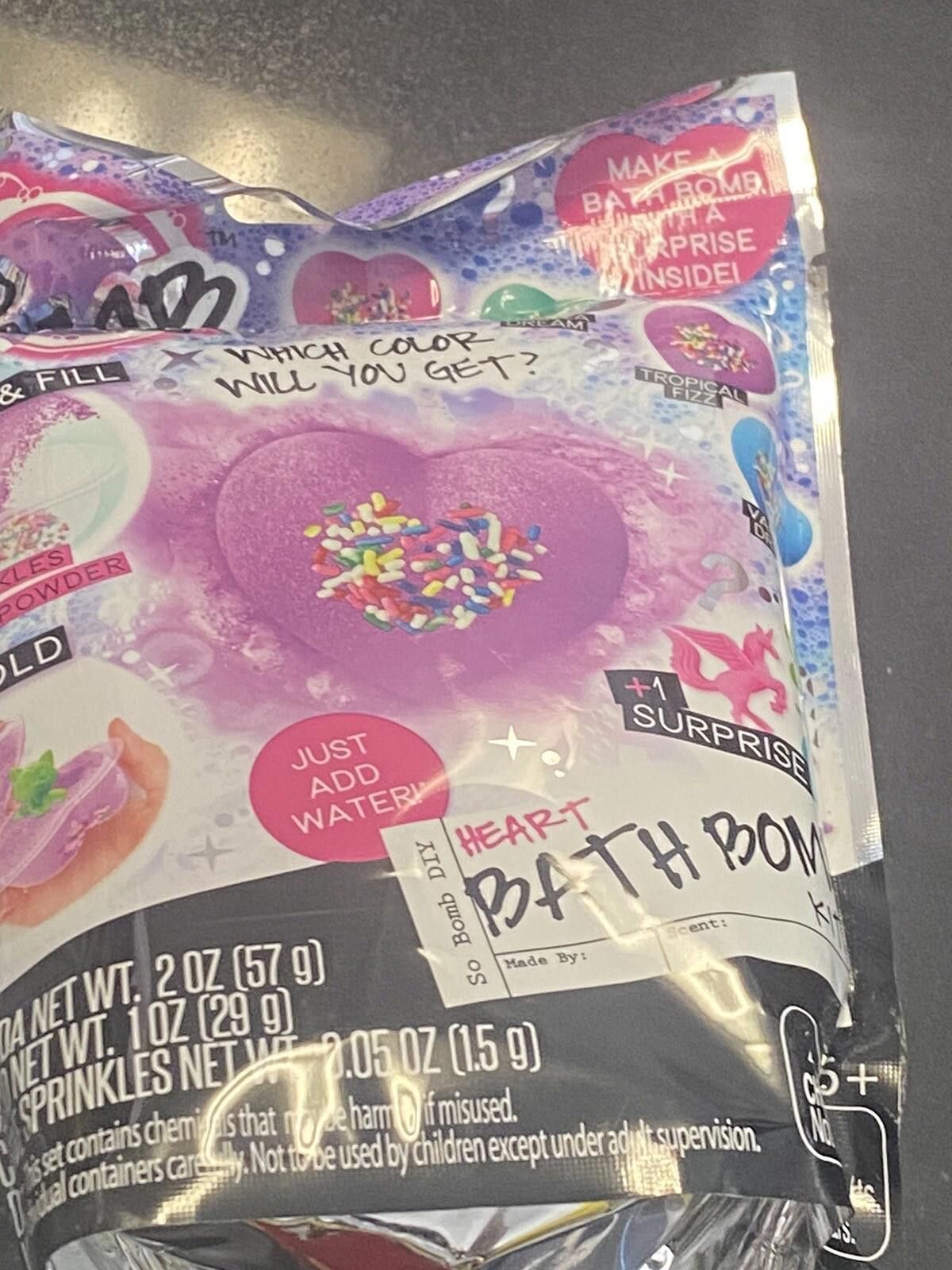 Other So Bomb DIY Kit Heart Bath Bomb Kit With Surprise Ages 6+New Size ONE SIZE - 4 Thumbnail