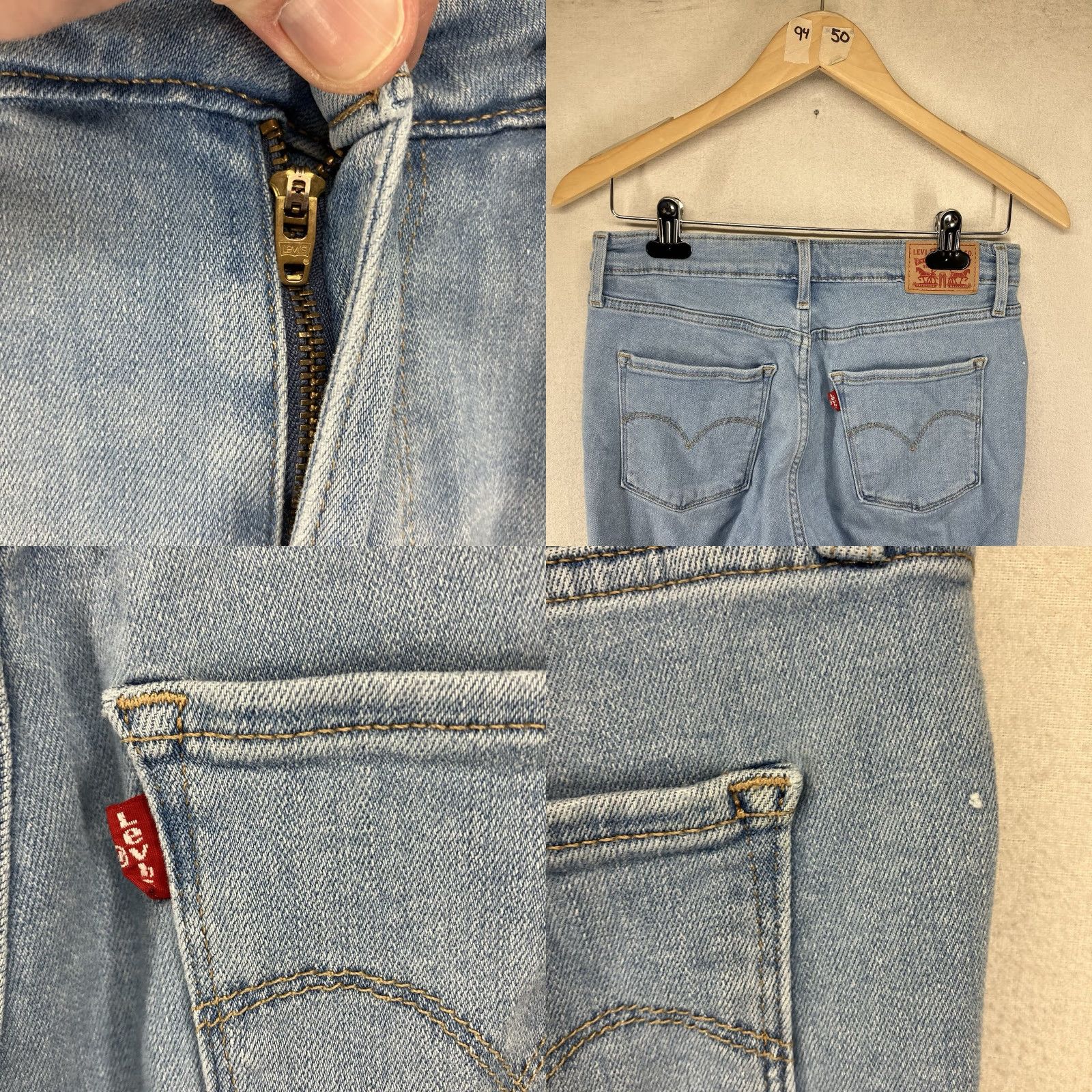 Levi's Levi's Women's 721 Jeans High Rise Skinny Ankle Cloudy Blue 28 Stretch Soft Size 28" / US 6 / IT 42 - 9 Thumbnail