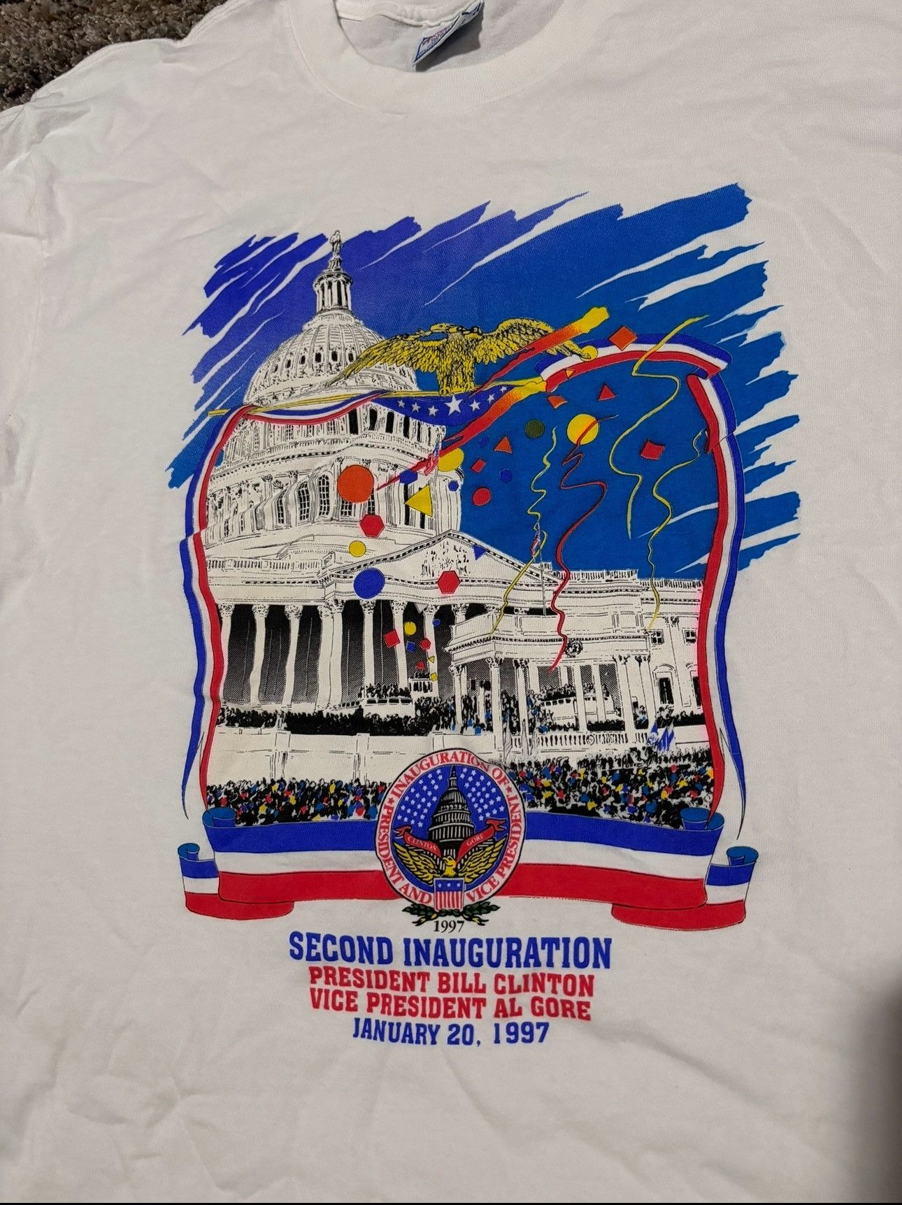 Vintage Vintage 1997 presidential inauguration tee Size US L / EU 52-54 / 3 - 2 Thumbnail