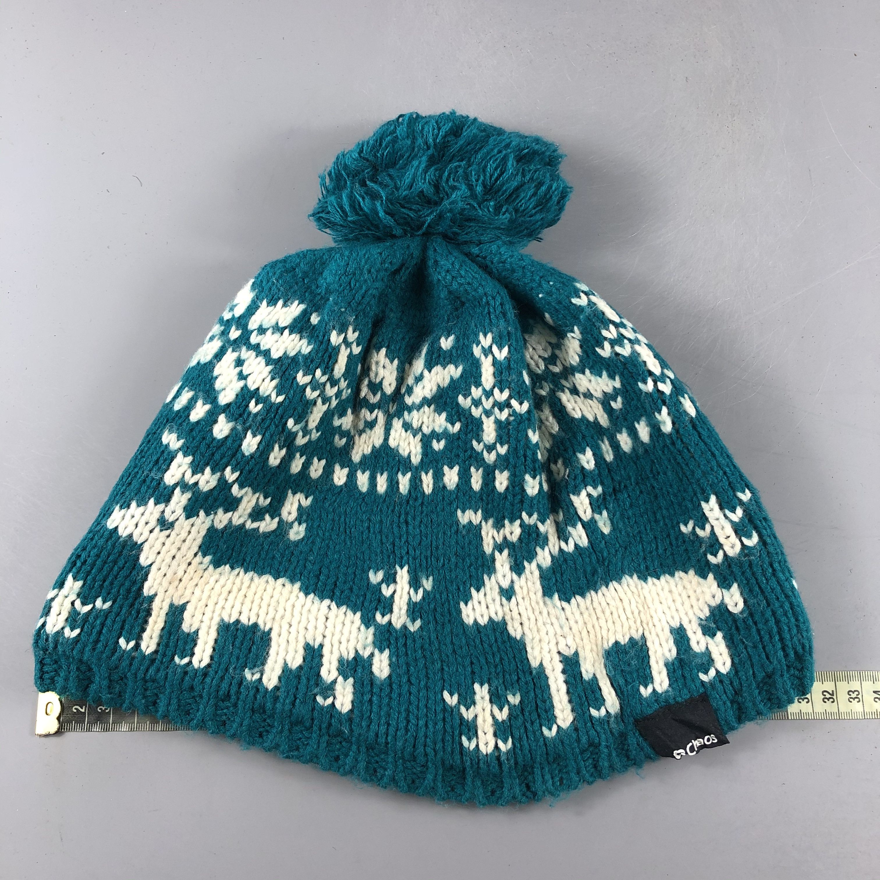 Japanese Brand × Vintage Chaos Fair Isle Beanie Snow Hat Snow Cap -D407 Size ONE SIZE - 4 Thumbnail