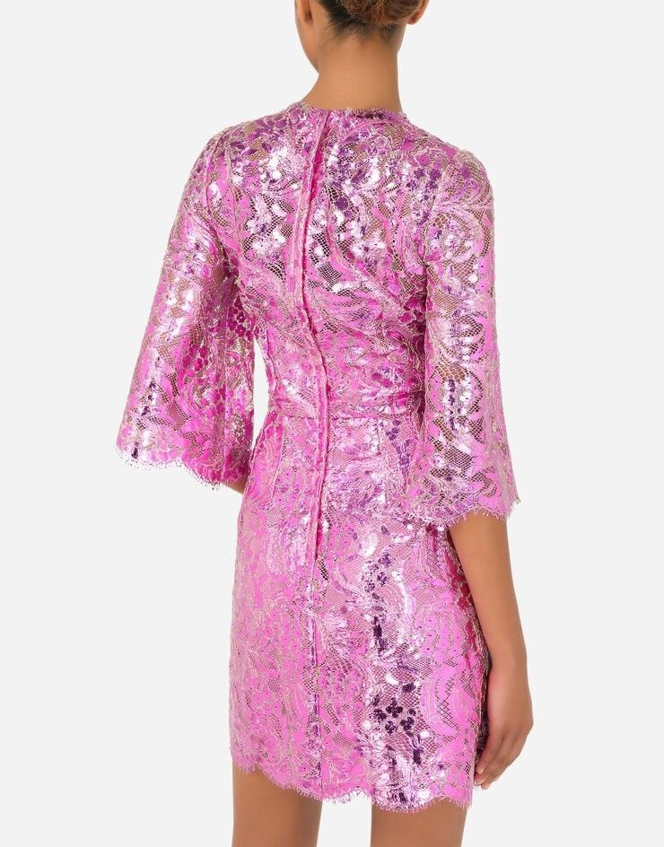Dolce & Gabbana o1y0825 Mini Dress in Fuchsia Size M / US 6-8 / IT 42-44 - 3 Thumbnail