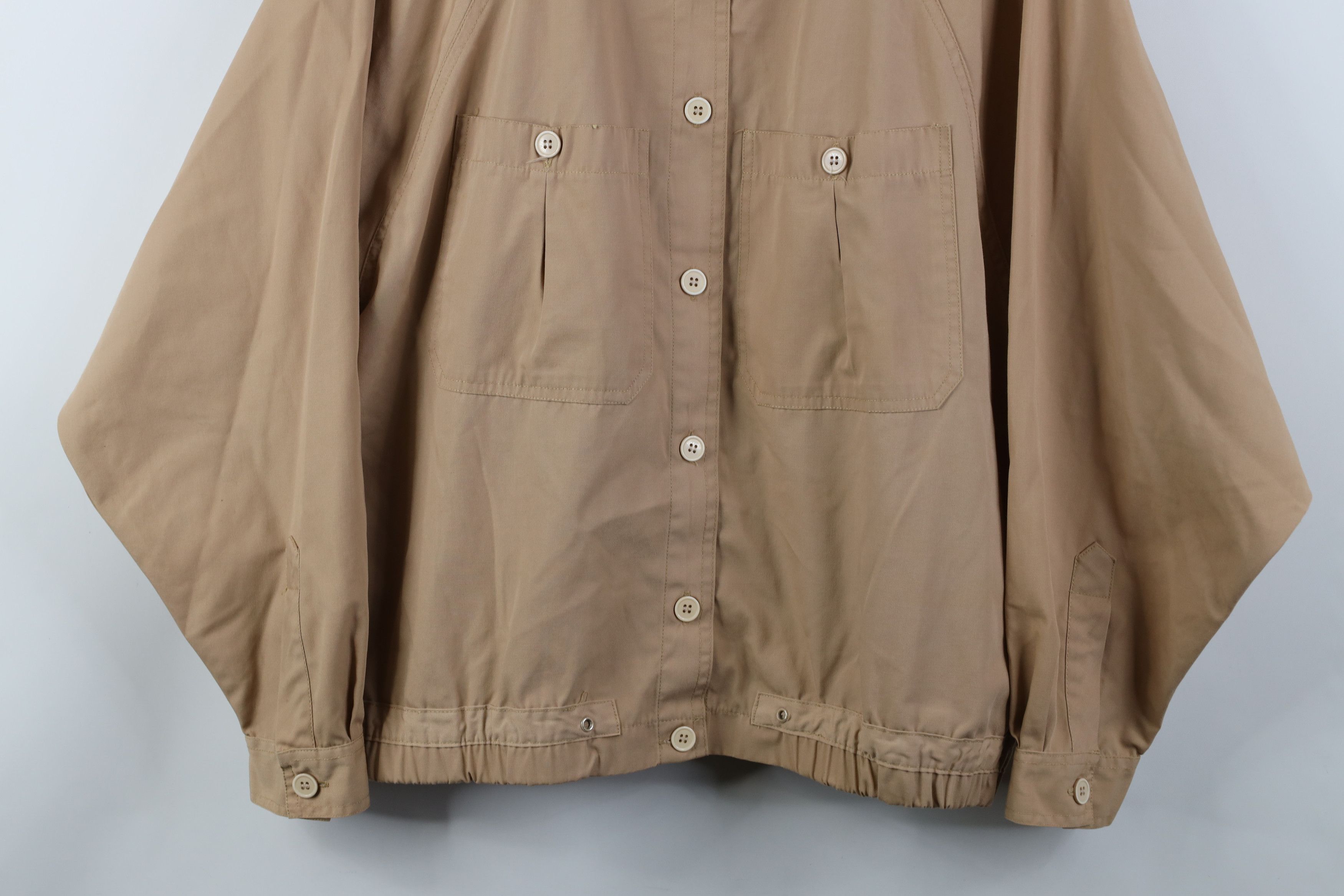 Vintage Vintage 90s Streetwear Big Pocket Shirt Bomber Jacket Beige Size L / US 10 / IT 46 - 3 Thumbnail