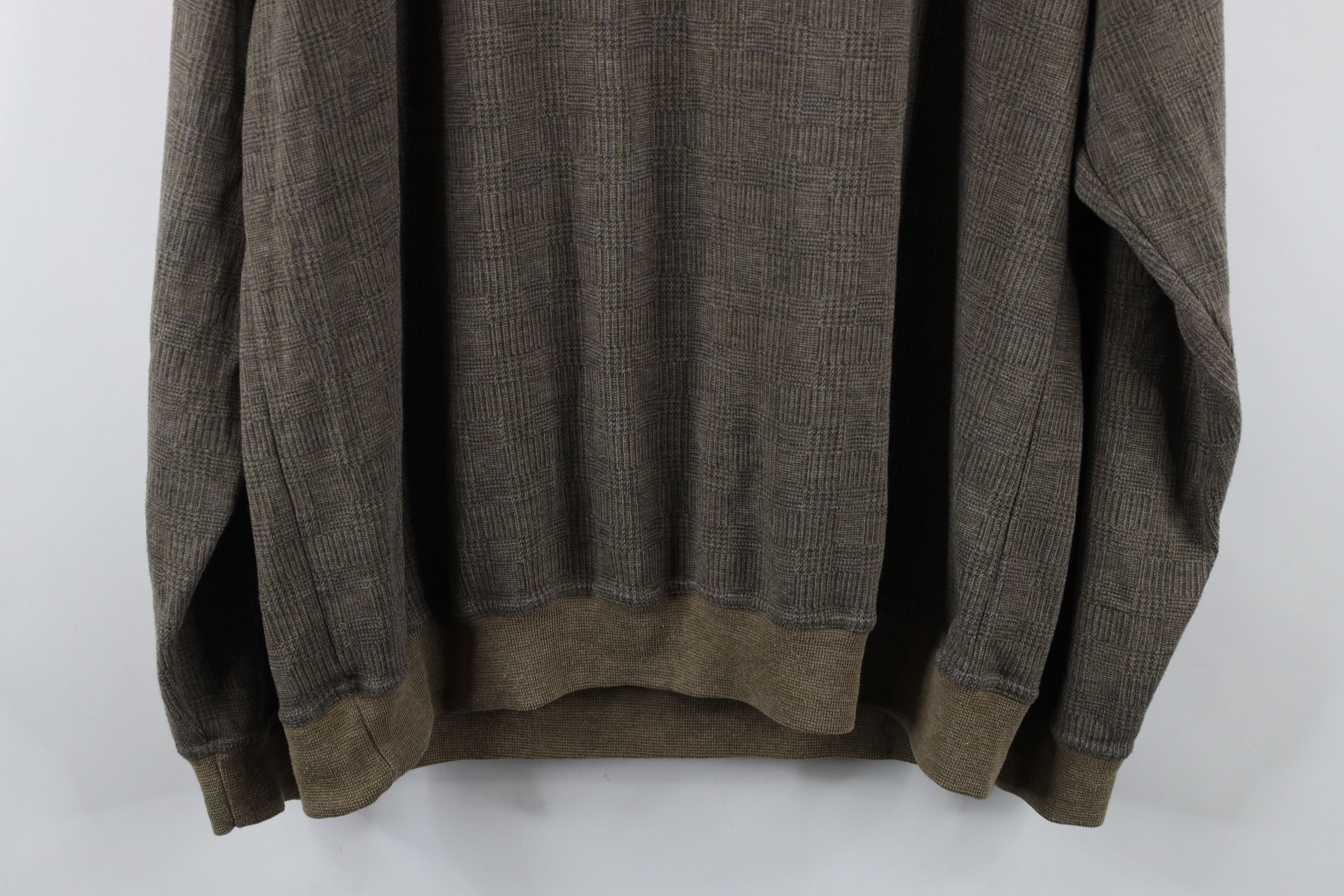 Vintage Vintage 90s Streetwear Houndstooth Long Sleeve T-Shirt Size US XL / EU 56 / 4 - 12 Thumbnail