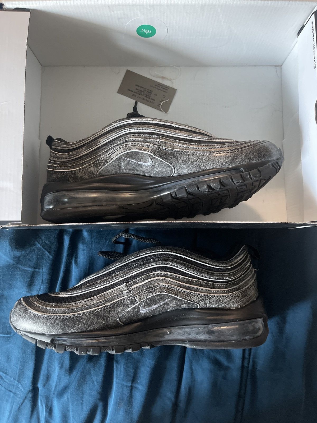 image of Comme Des Garcons x Nike Commes Des Garçons Nike Air Max 97 Shoes in Black, Men's (Size 8)