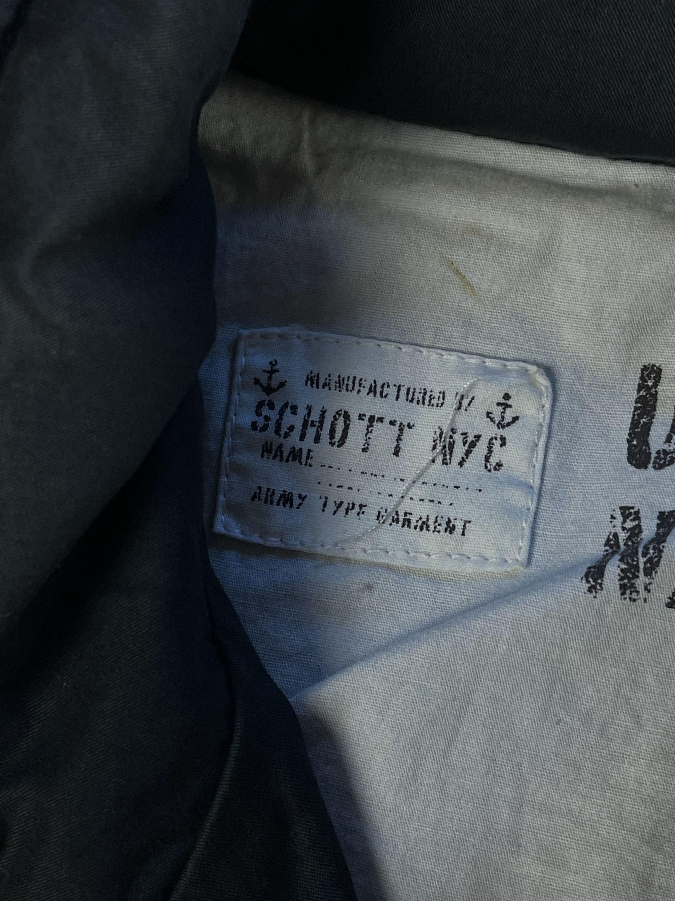 Schott × Vintage 90s Schott NYC Military Field Squad Jacket Size US XL / EU 56 / 4 - 8 Thumbnail