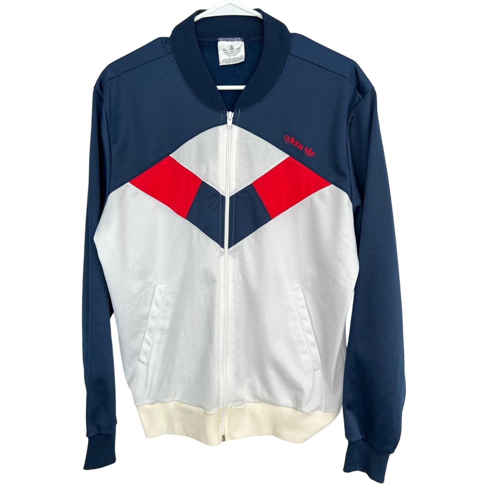 Adidas Vintage 1960’s 70’s Adidas Jacket Tracksuit Zip Made In USA Size US M / EU 48-50 / 2 - 1 Thumbnail