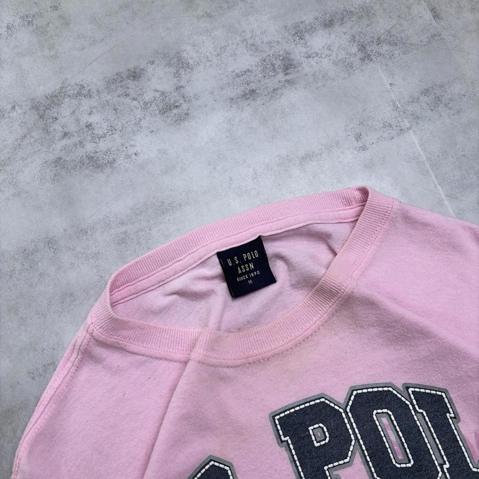 U.S. Polo Assn. Y2K Pink U.S. Polo Assn Grunge Graphic Skater T-Shirt Size M / US 6-8 / IT 42-44 - 5 Thumbnail