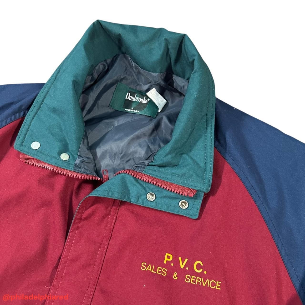 Designer Vintage 1990s Pvc Sales And Services Jacket mens Large Size US S / EU 44-46 / 1 - 3 Thumbnail