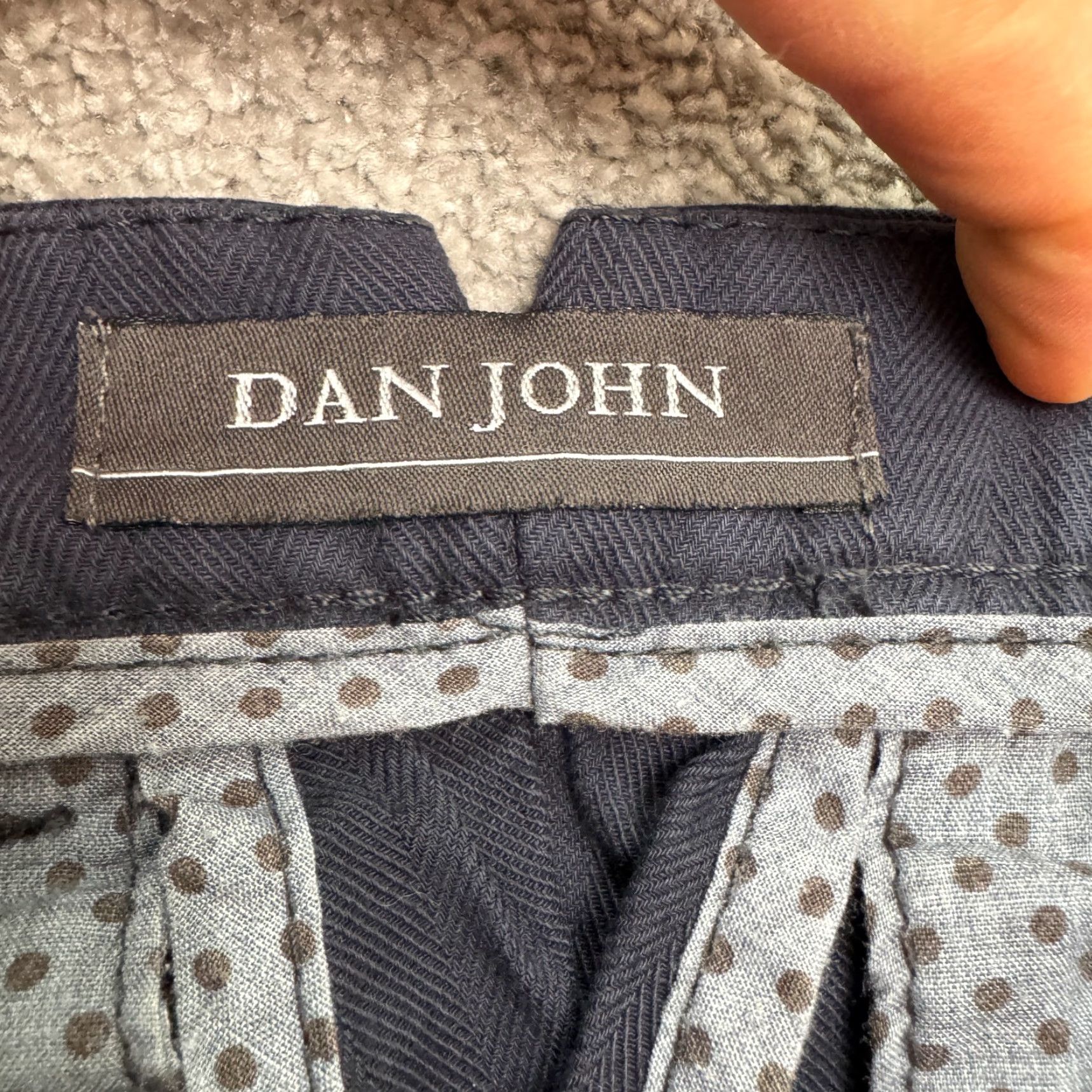 Sean John Dan John Cuffed Dress Pants Mens IT 44 28x29 Navy Blue Pleated Front Herringbone Size US 28 / EU 44 - 7 Thumbnail