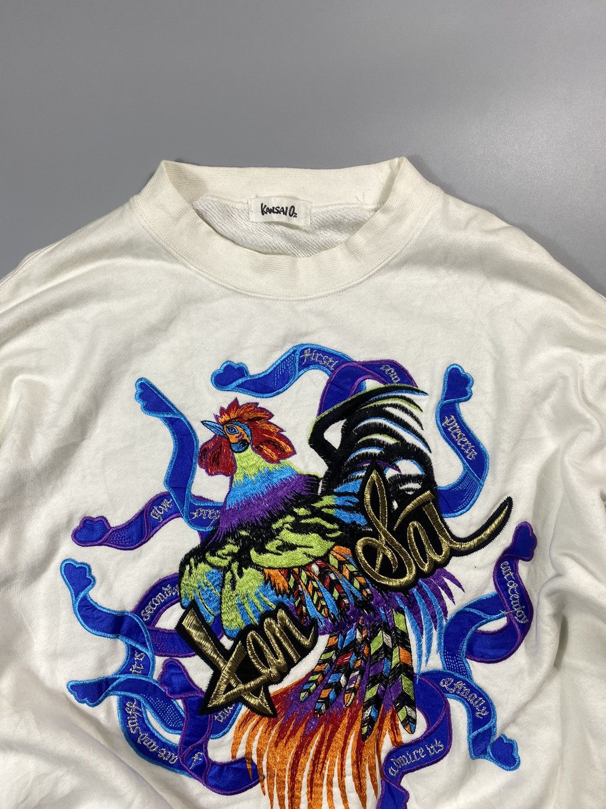 Kansai Yamamoto Rare! 1980s - Kansai Yamamoto- Embroidered Rooster Sweater Size US L / EU 52-54 / 3 - 3 Thumbnail