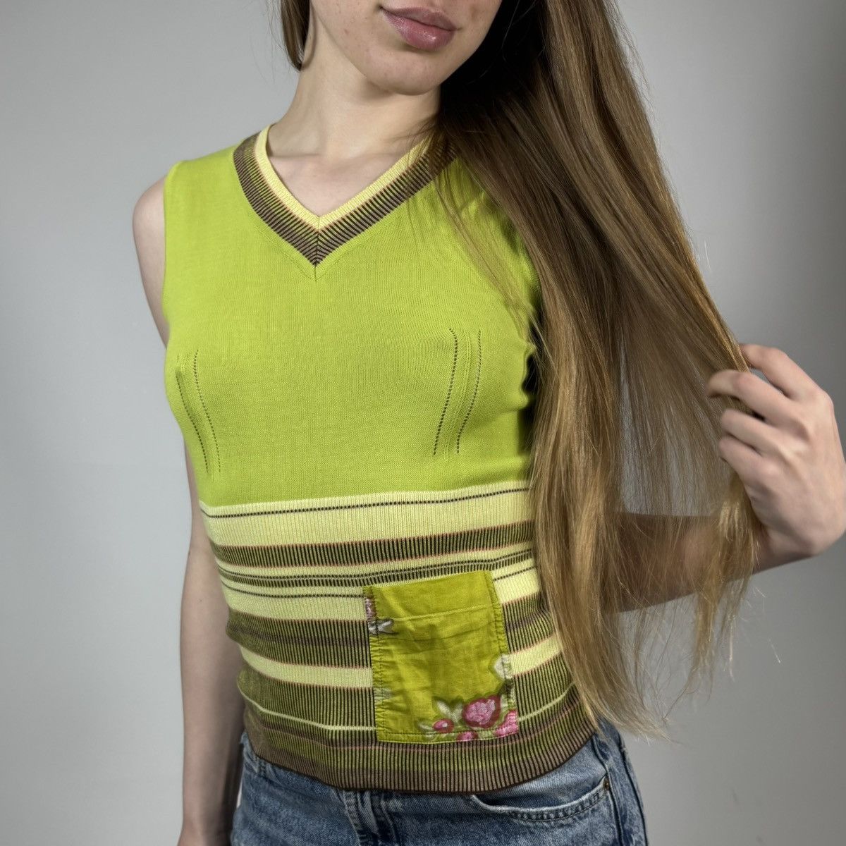 Kenzo Vintage Y2K Kenzo Luxury Retro Style Floral Casual Tank Top Size S / US 4 / IT 40 - 1 Thumbnail