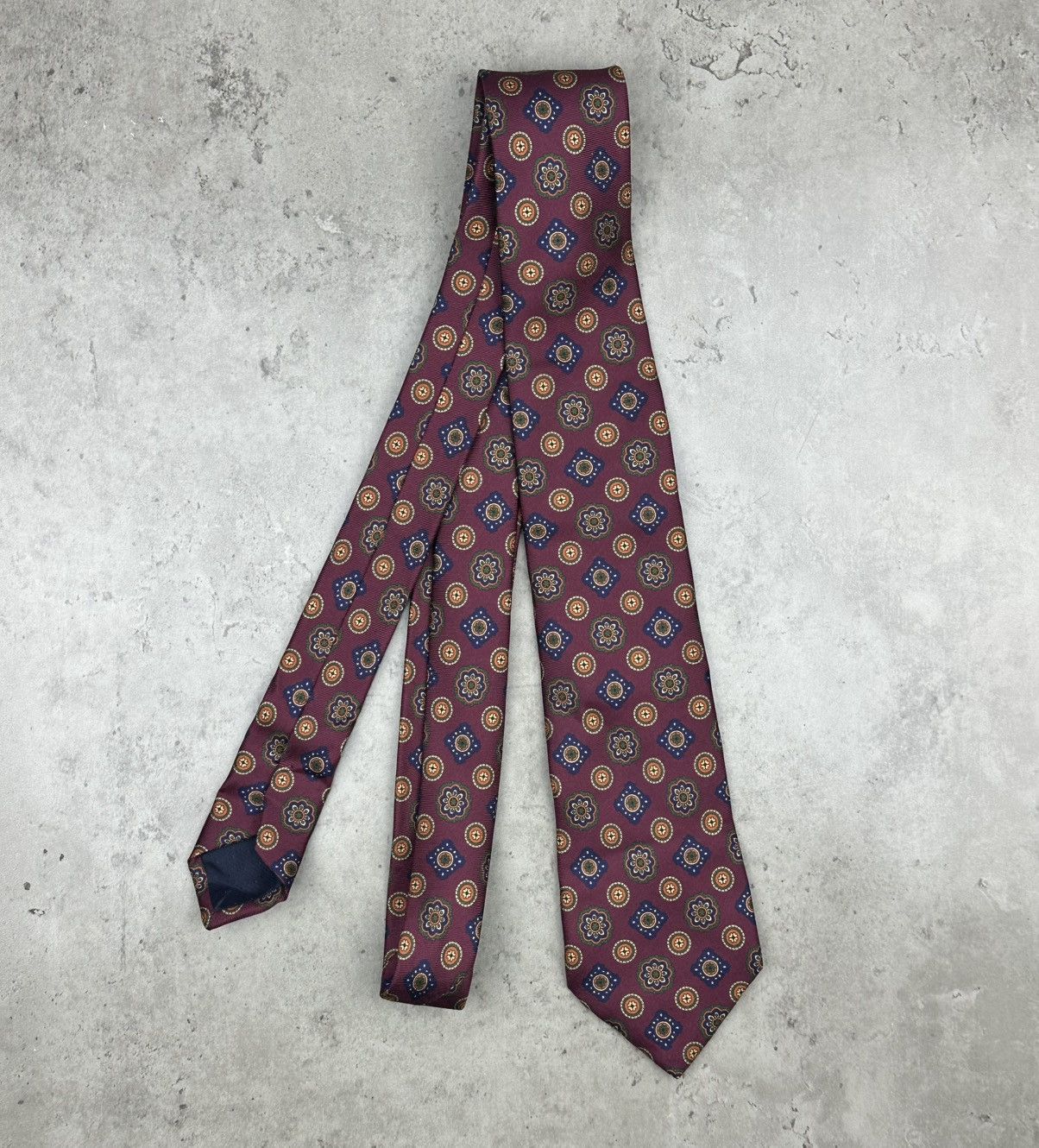 Reiss Reiss Floral Silk Tie Made in Italy Designer Mens Necktie Size ONE SIZE - 2 Thumbnail