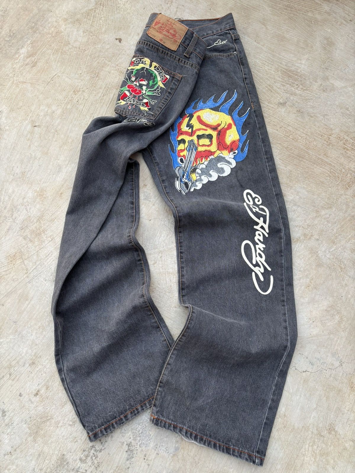 Vintage 90s Edhardy Y2K Spellout Jeans