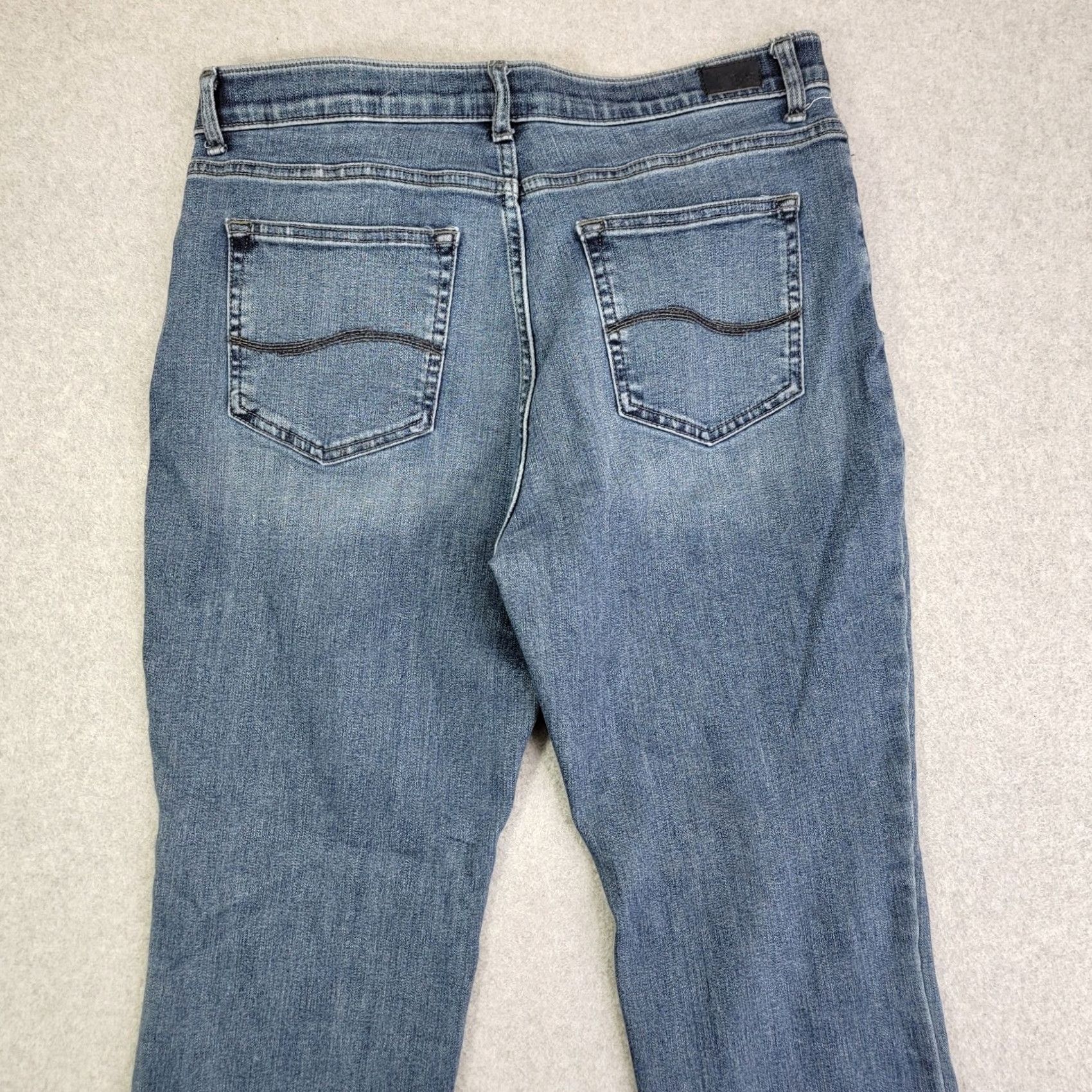 Lee Lee Jeans Womens 14P Flex Motion stretch Straight Mid Rise Med Wash Denim Jeans Mens Womens0.13 Size 36" / US 14 / IT 50 - 5 Thumbnail