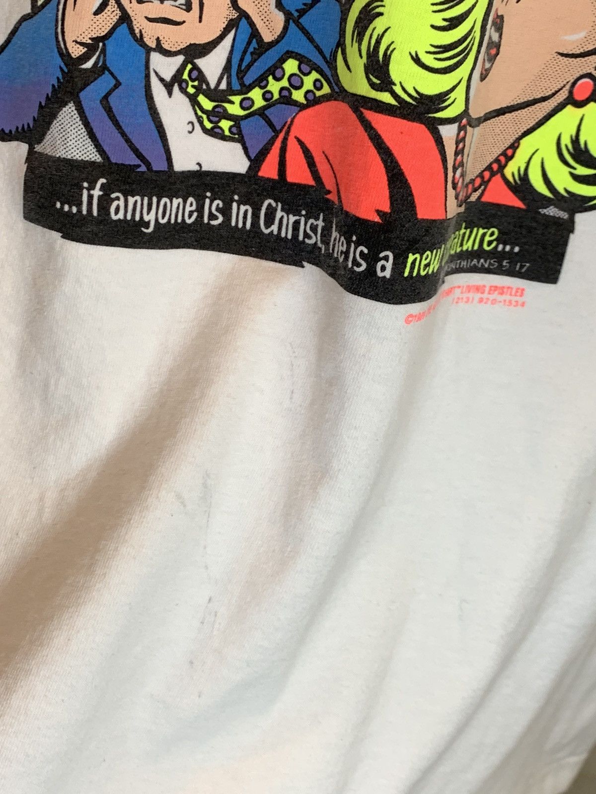 Vintage RARE* Vintage 80’s Jesus Living Epistles Invasion Art Shirt Size US L / EU 52-54 / 3 - 11 Thumbnail