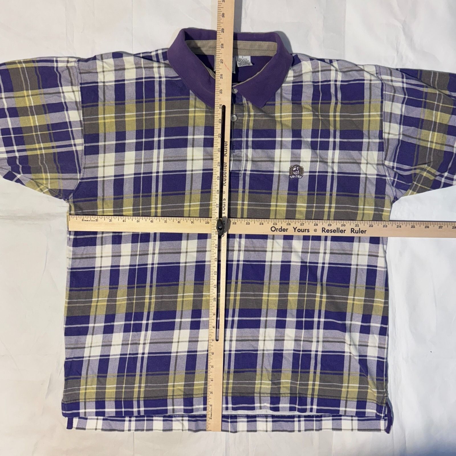 CINCH Cinch Jeans Purple & Yellow Plaid Western Shirt Short Sleeve Size US L / EU 52-54 / 3 - 4 Thumbnail