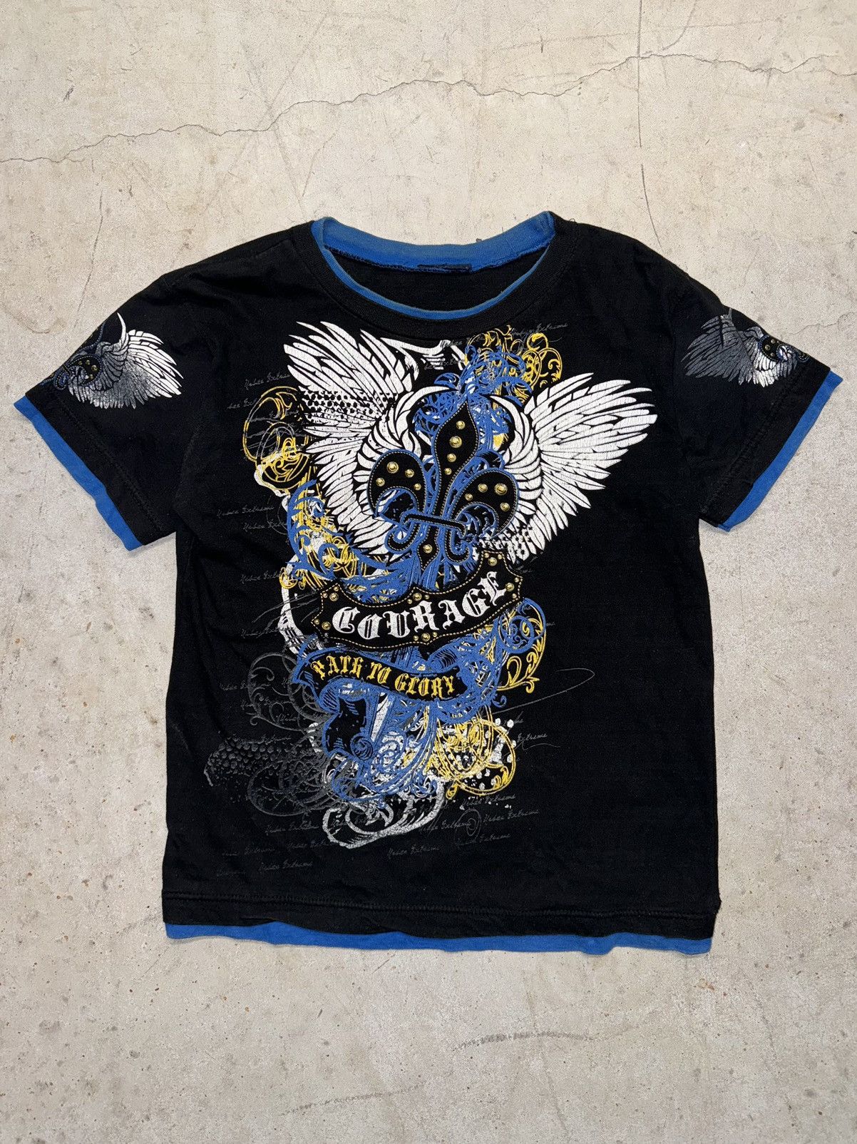 Affliction Y2K Affliction Style Black Tee Size US S / EU 44-46 / 1 - 1 Thumbnail