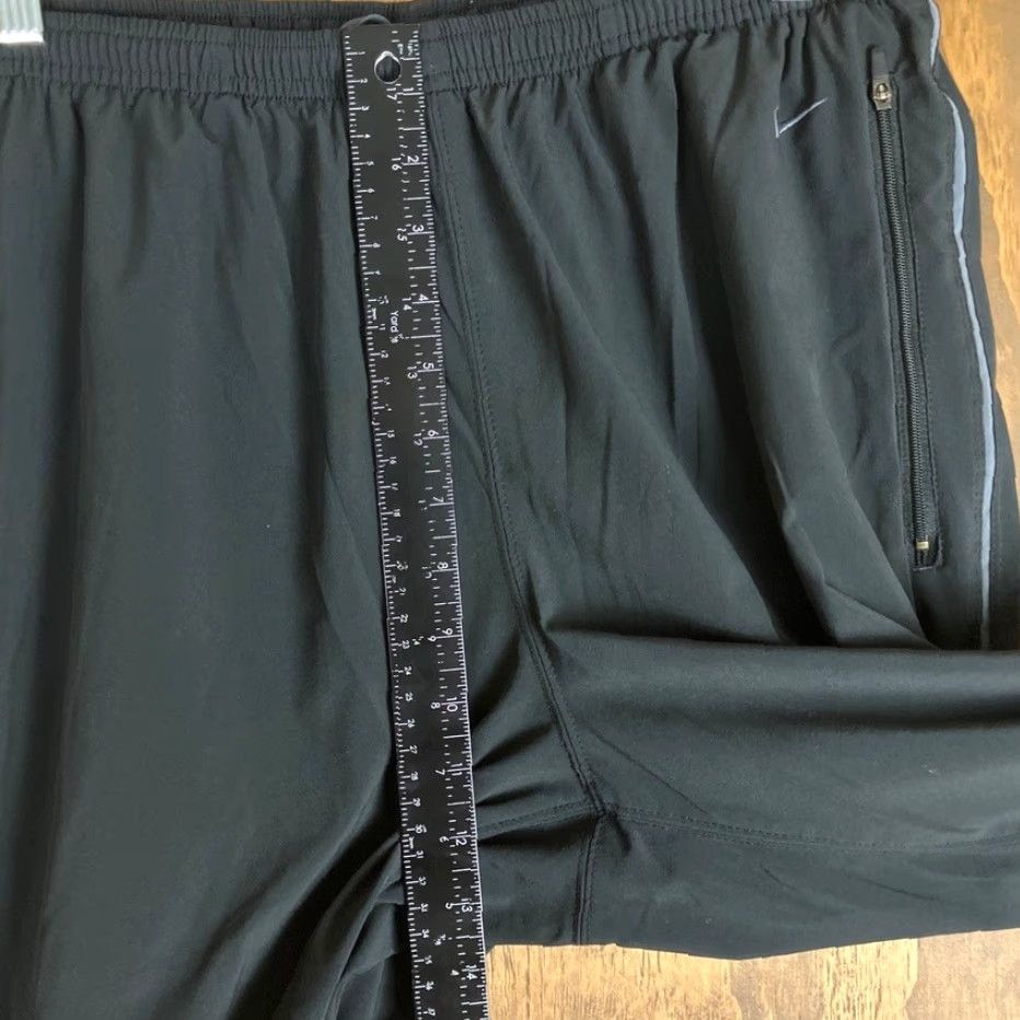 Nike VINTAGE Nike Mens Pants Black Pull On Dri Fit Zip Up Ankle Performance Stretch L Size US 31 - 7 Thumbnail