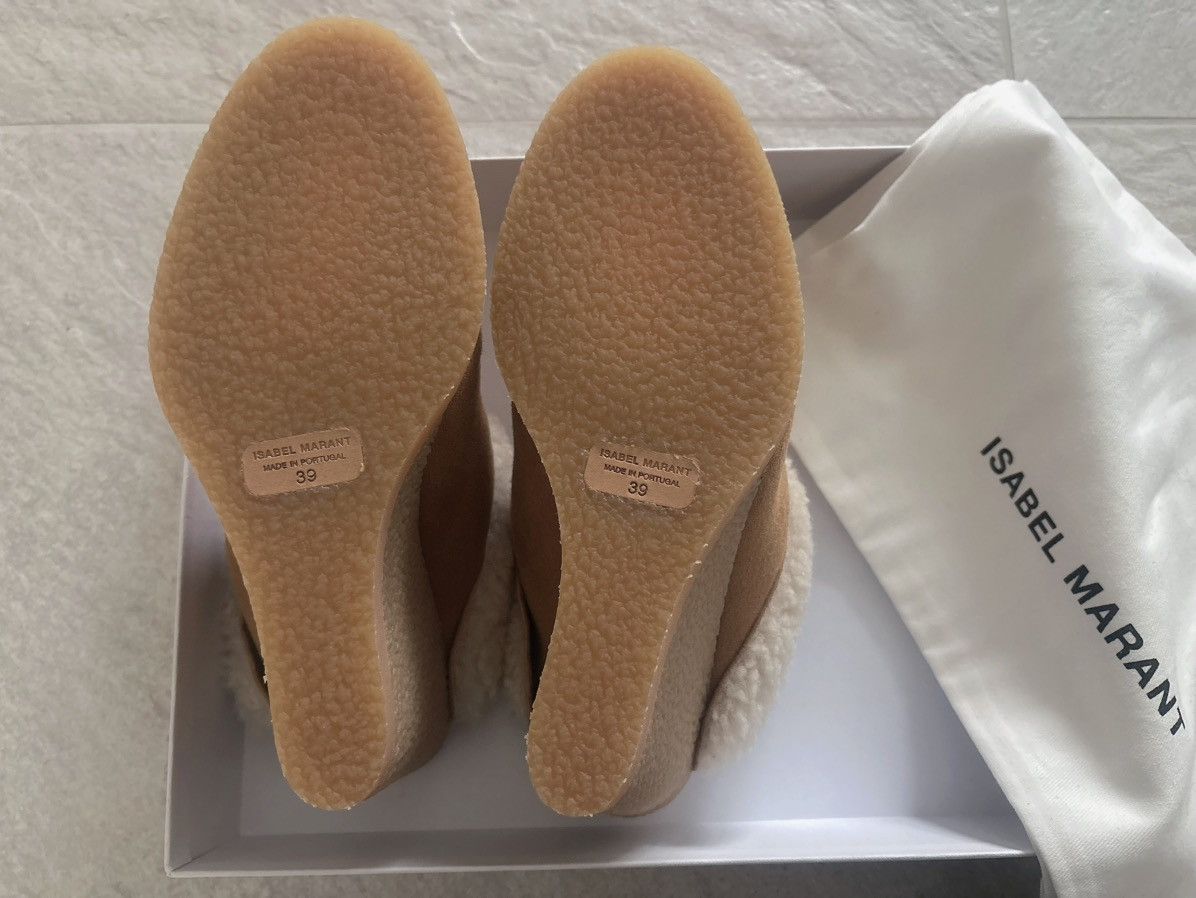 Isabel Marant Isabel Marant ‘Takita’ Shearling Wedge Mules Size US 9 / IT 39 - 5 Thumbnail