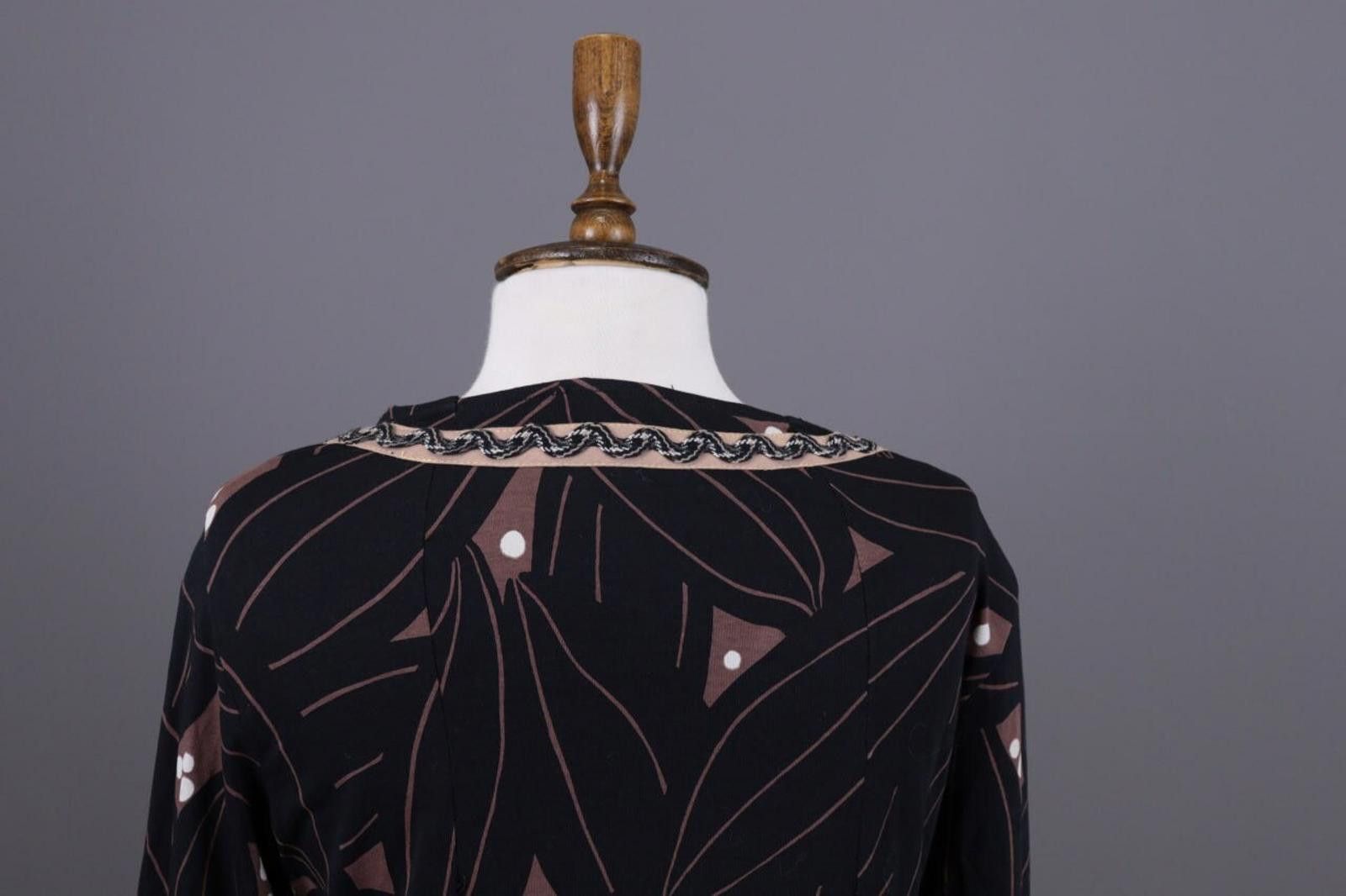 Marimekko Marimekko Black Long Sleeve Floral Lenght Dress Size M Size M / US 6-8 / IT 42-44 - 9 Thumbnail