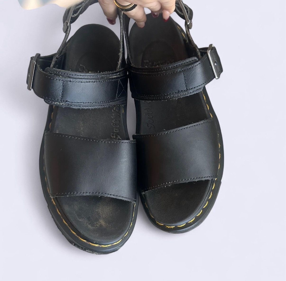 Dr. Martens Dr Marten Voss Sandals Black Size US 8 / IT 38 - 4 Thumbnail