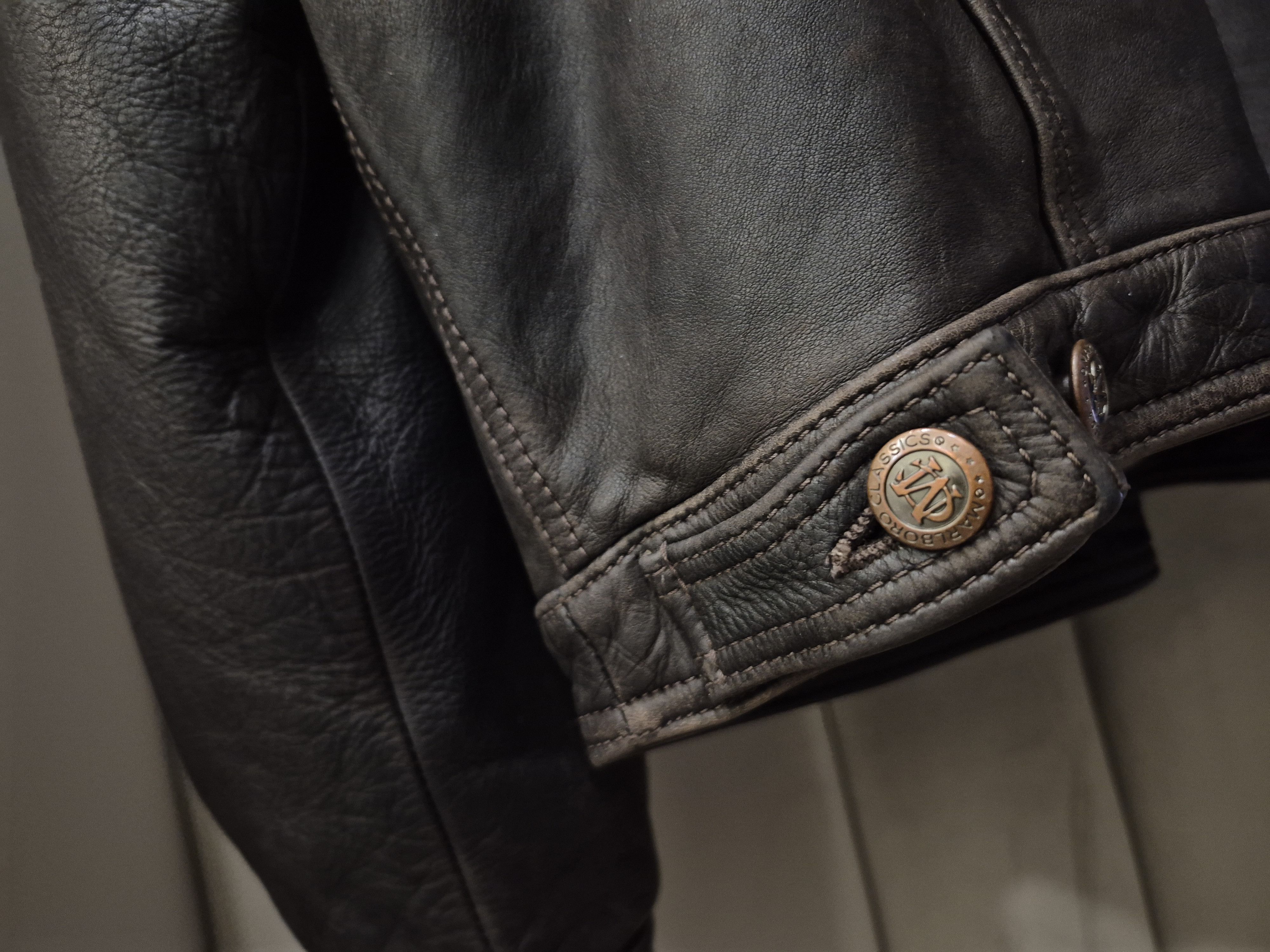 Marlboro Classics Marlboro vintage rare men trucker leather jacket Size US XL / EU 56 / 4 - 6 Thumbnail