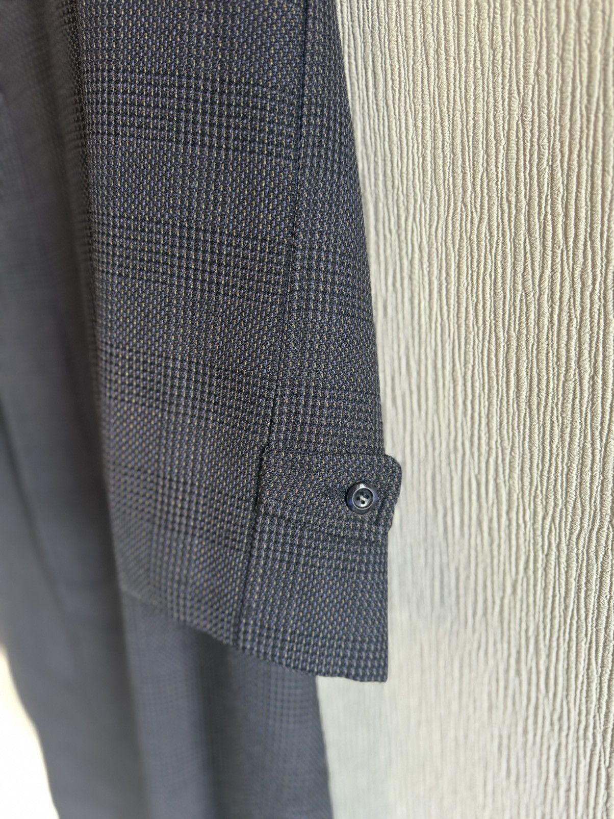 Other Vintage Japanese Wool Overcoat — Navy Micro-Check Size US XL / EU 56 / 4 - 3 Thumbnail