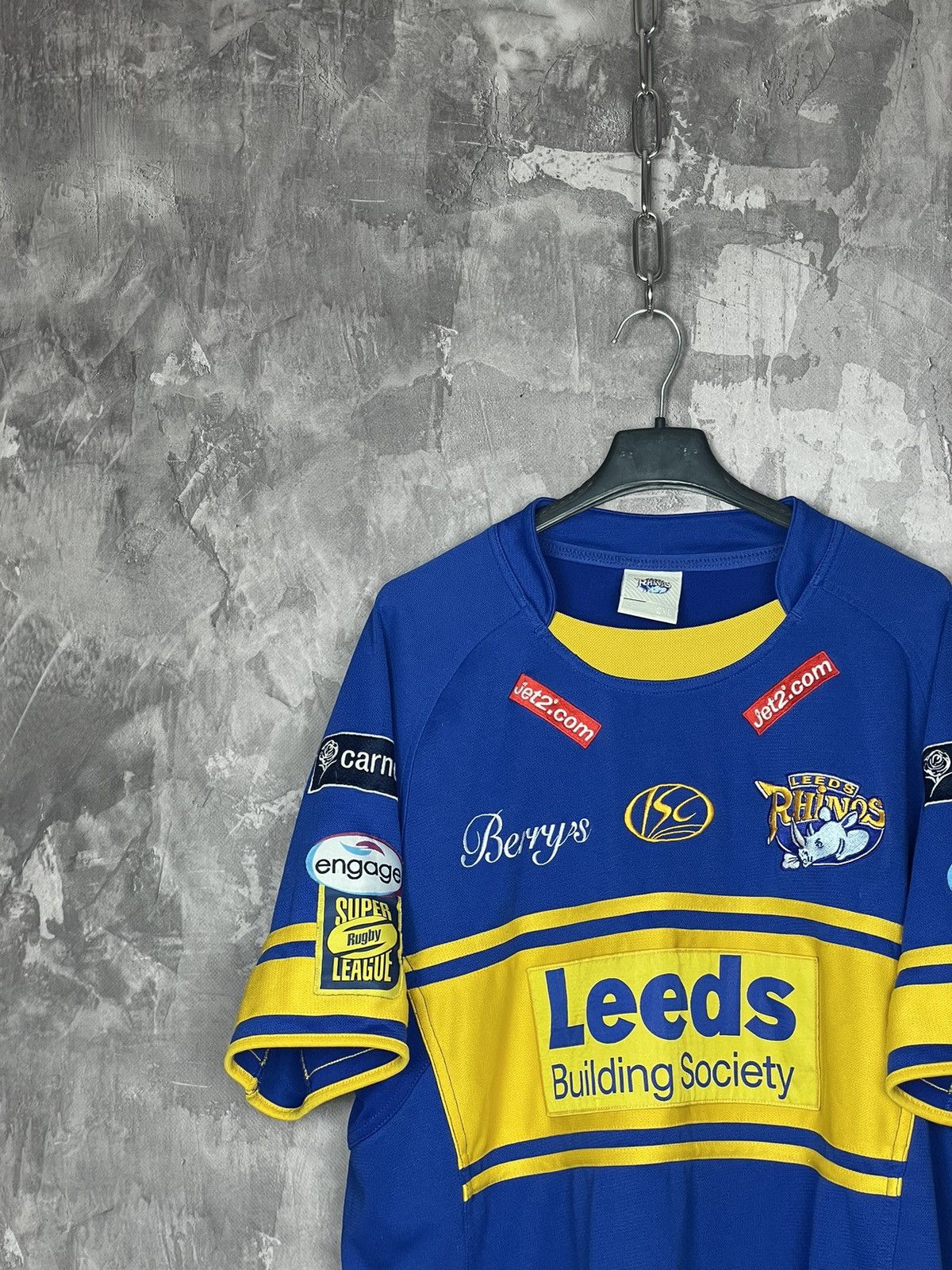 Vintage Vintage Rhinos Leeds Jersey Rugby Y2K Drill Rare Streetwear Size US L / EU 52-54 / 3 - 2 Thumbnail