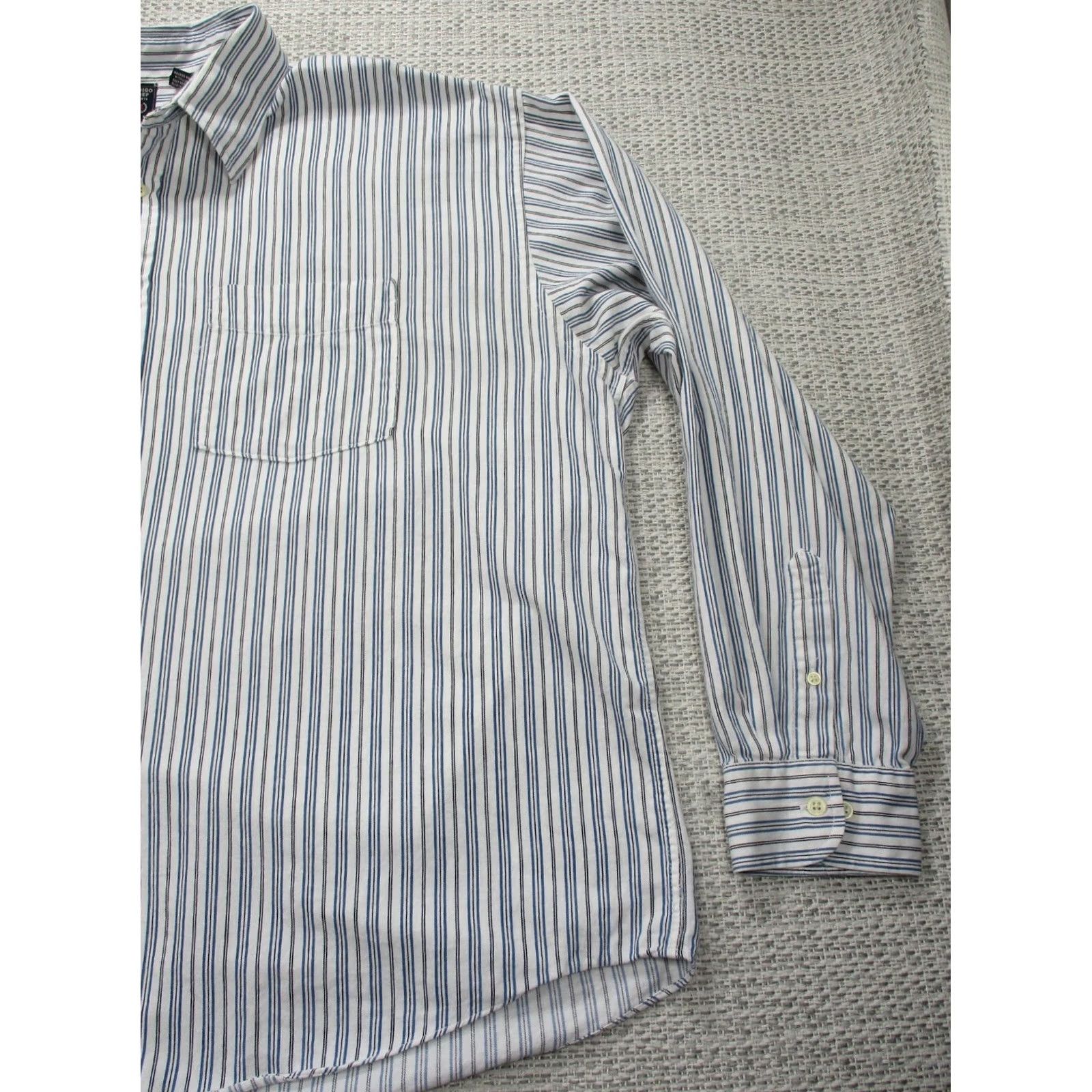 Izod VINTAGE IZOD Jeans Indigo Prep Shirt Mens 2XL XXL Long Sleeve Button Up Casual Size US XXL / EU 58 / 5 - 4 Thumbnail