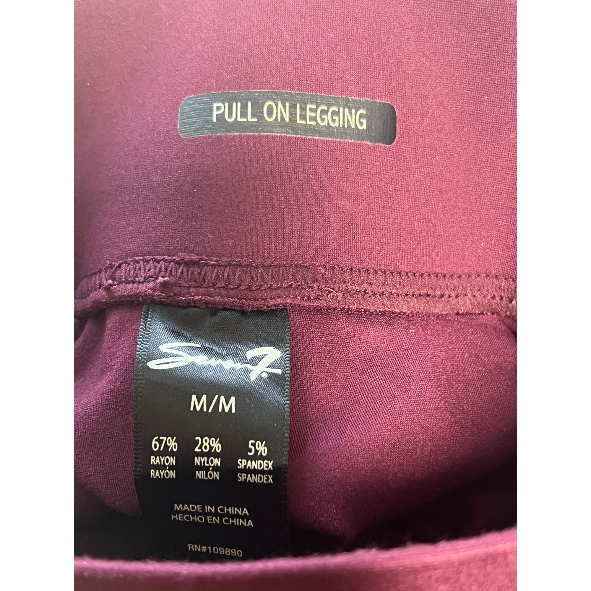 Seven 7 Seven 7 Pull On Legging Pants Zinfandel Scallop Hem Ponte Kn Size 30" / US 8 / IT 44 - 5 Thumbnail