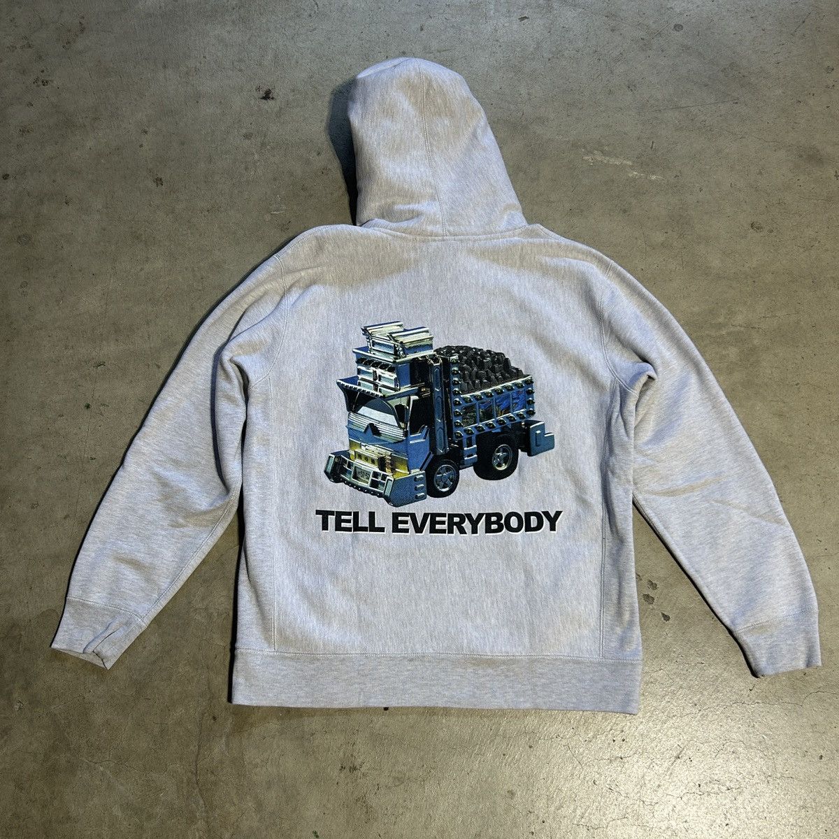 Pleasures Pleasures Horsepower is God Heavyweight Hoodie Gray XL Size US XL / EU 56 / 4 - 5 Thumbnail