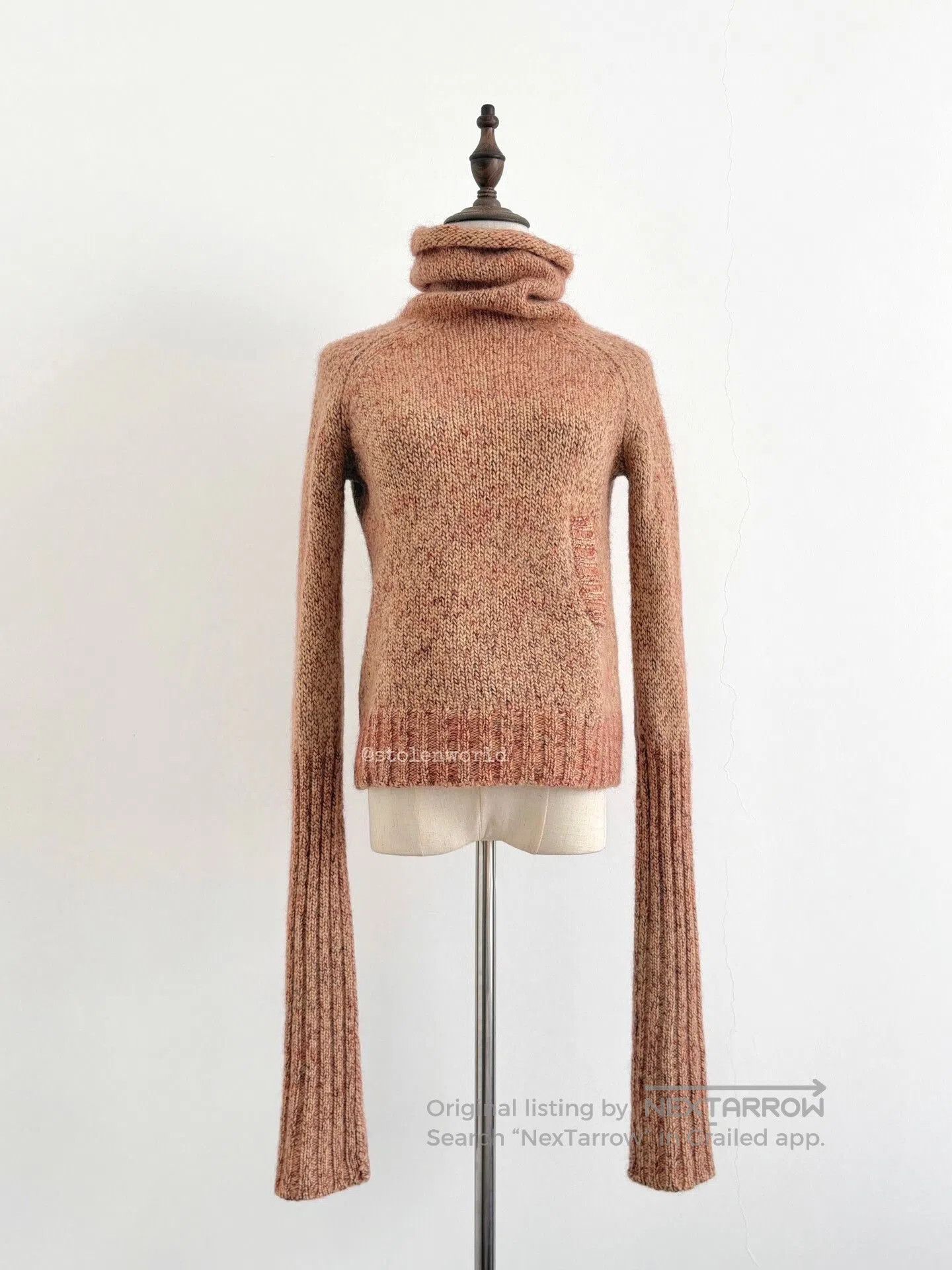 Y's pink knit turtleneck sweater with pocket. Size S / US 4 / IT 40 - 1 Thumbnail