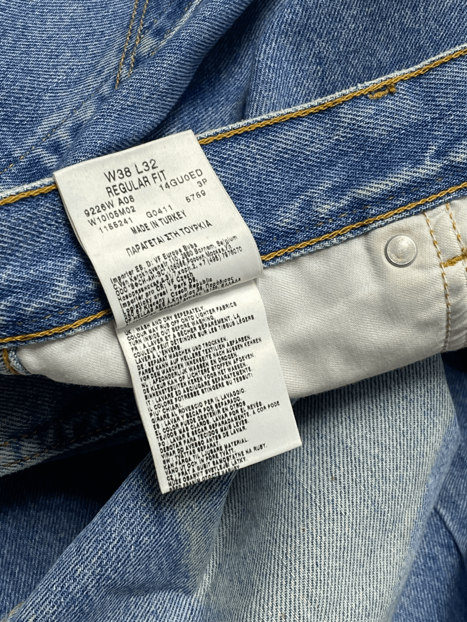 Jean Vintage WRANGLER Baggy Oversize Wide Blue Denim Jeans Size US 36 / EU 52 - 7 Thumbnail