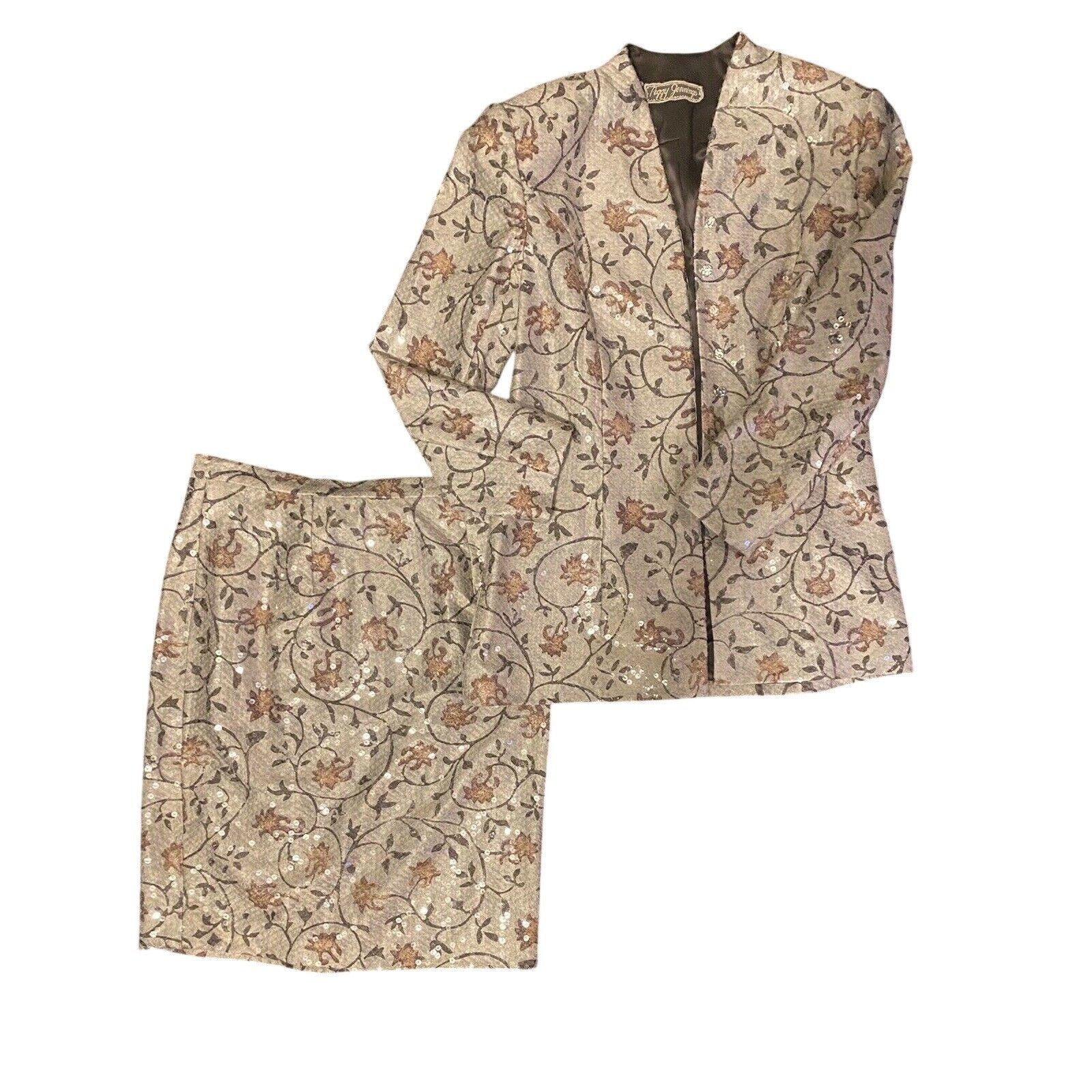 Other $5000 New Peggy Jennings 10 12 Bespoke Skirt Suit Silk Forma Size L / US 10 / IT 46 - 1 Thumbnail