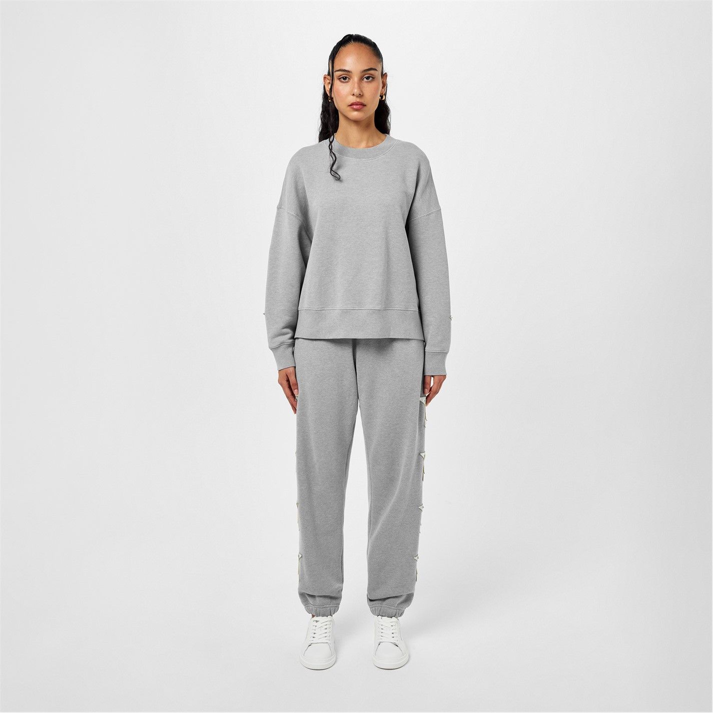 Palm Angels o1g2r1mq0325 Star Logo Sweatshirt in Grey Size M / US 6-8 / IT 42-44 - 6 Thumbnail