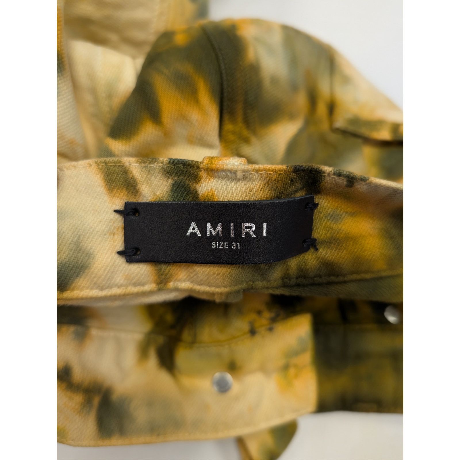Amiri o1rshd1 Tie Dye Carpenter Pants in Khaki Size US 31 - 19 Thumbnail