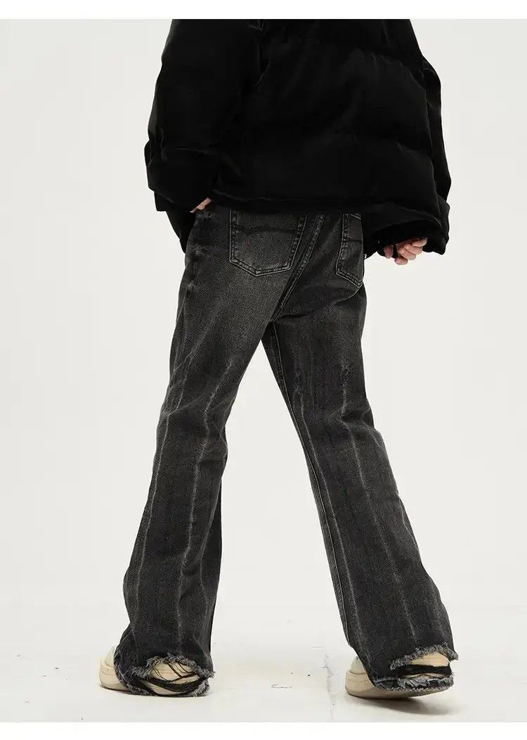 Japanese Brand × Jean Baggy streetwear y2k flared ripped jeans pants wide leg Size US 32 / EU 48 - 4 Thumbnail