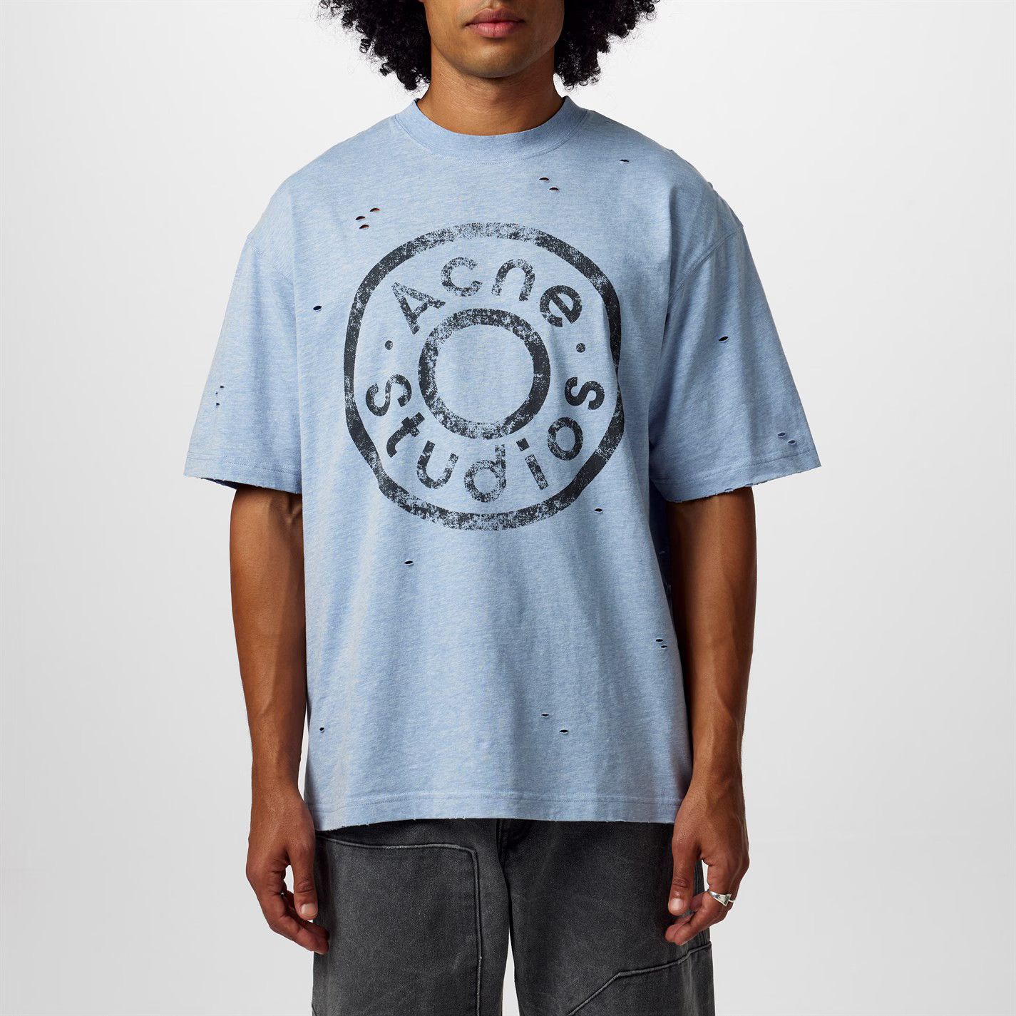 Acne Studios o1g2r1mq0825 T-Shirt in Blue Size US L / EU 52-54 / 3 - 3 Thumbnail