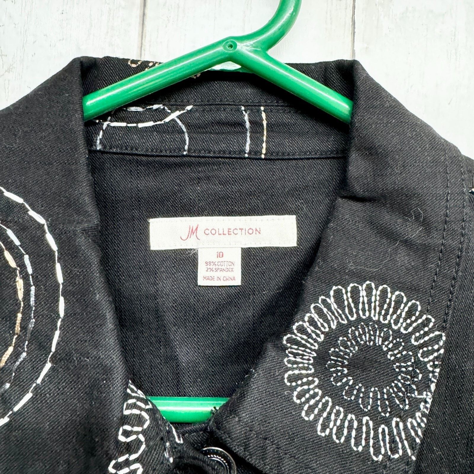 Vintage Vtg JM Collection Jean Jacket 10 Denim Casual Style Cotton Size L / US 10 / IT 46 - 2 Thumbnail