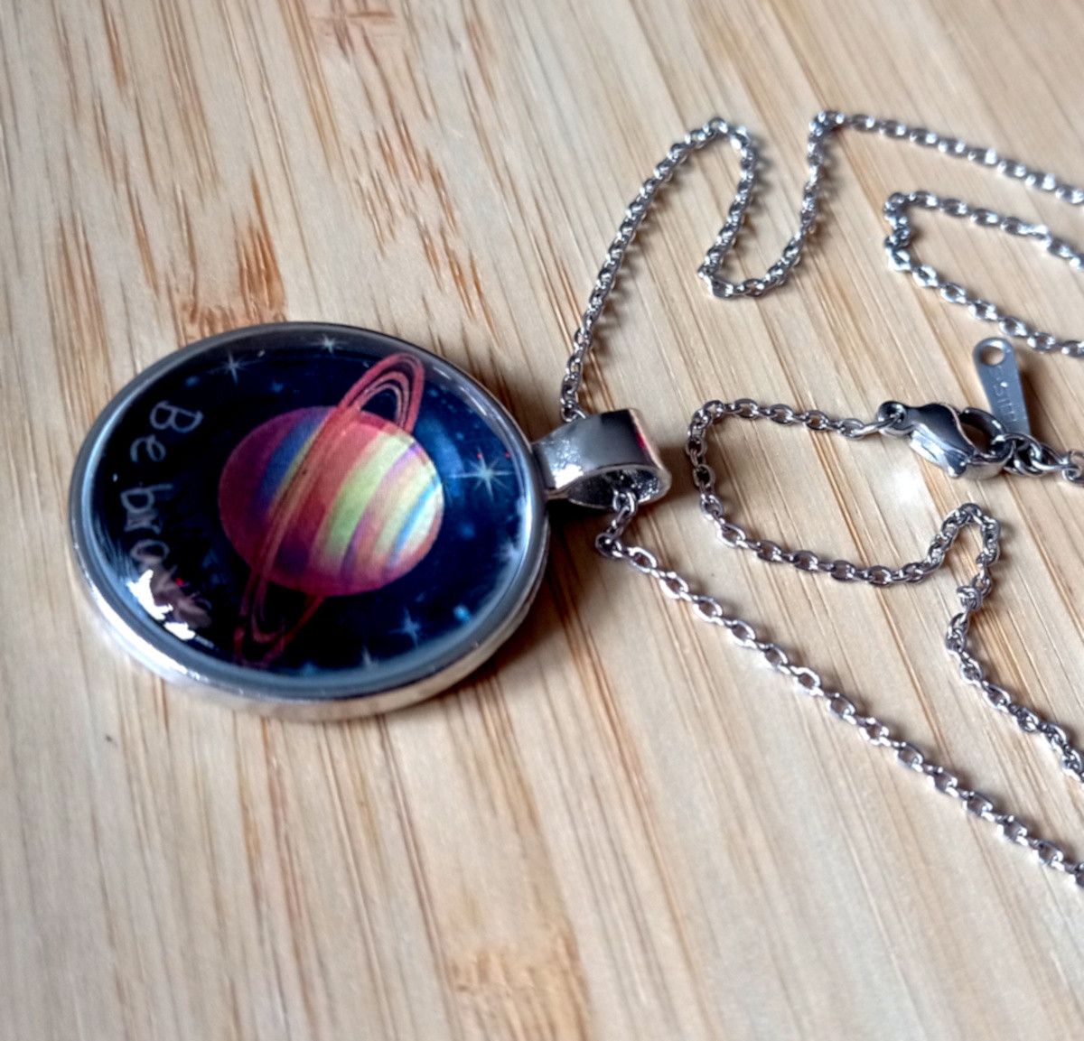 Hysteric Glamour × Japanese Brand × Vintage Punk Tiny Planet Saturn Stainless Steel Silver Necklace RARE Size ONE SIZE - 9 Thumbnail