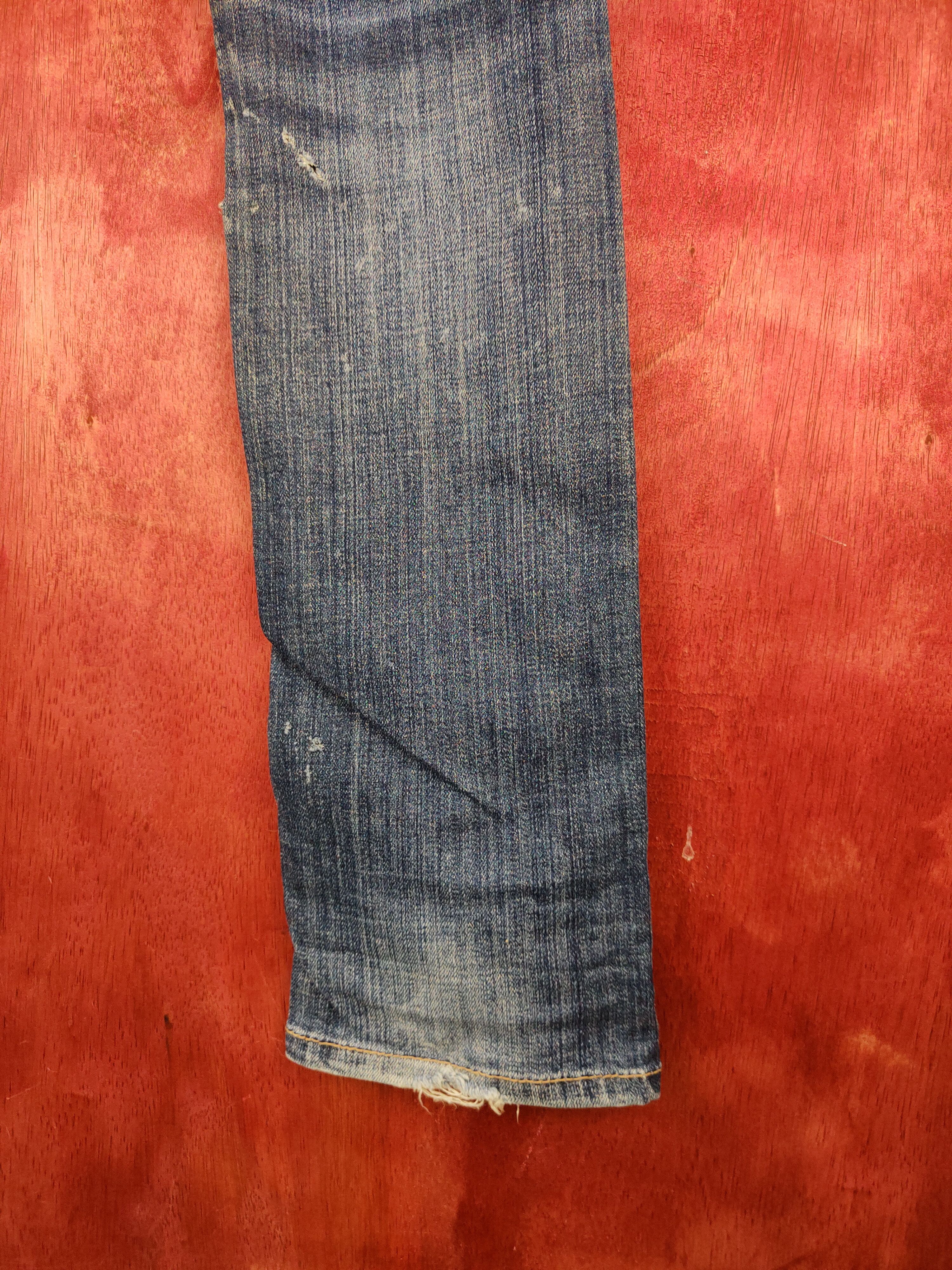 Designer × Japanese Brand Cecil McBee Blue Distressed Ripped Jeans #S2139 Size 28" / US 6 / IT 42 - 14 Thumbnail