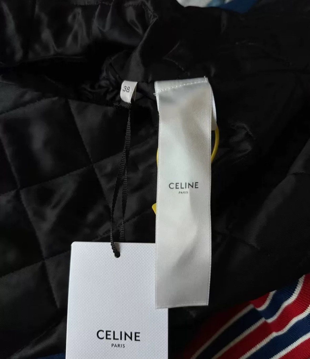 Celine Celine blue and white leather sleeves wool baseball jersey Size US M / EU 48-50 / 2 - 4 Thumbnail