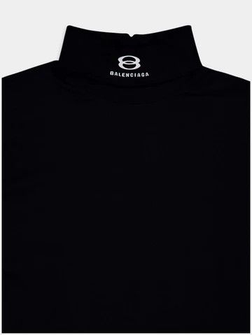 Balenciaga o1bcso1str0326 Oversized Turtleneck Sweater in Black Size US XL / EU 56 / 4 - 3 Thumbnail